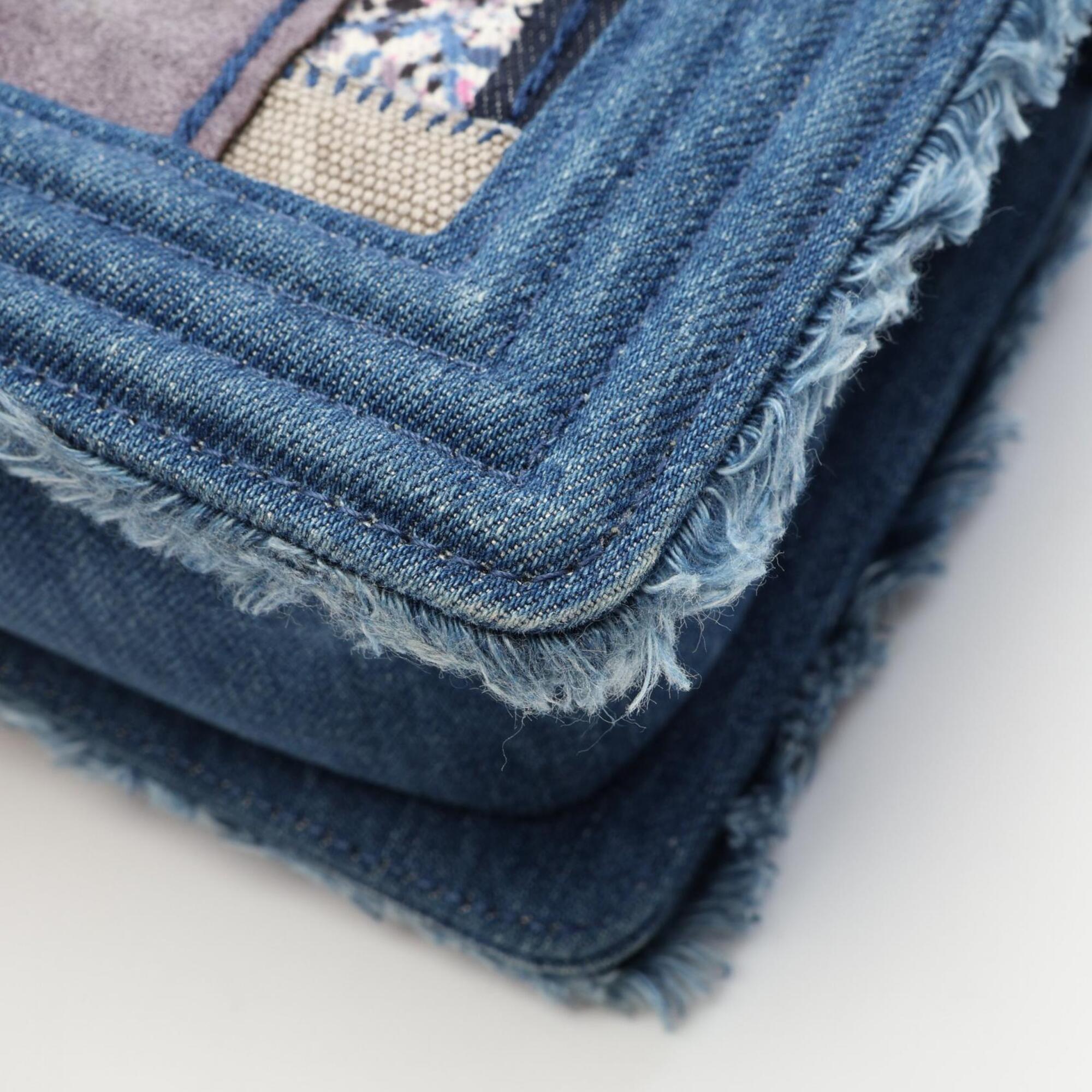 Chanel Blue Denim Handbag Shoulder Bag (Pre-Owned)