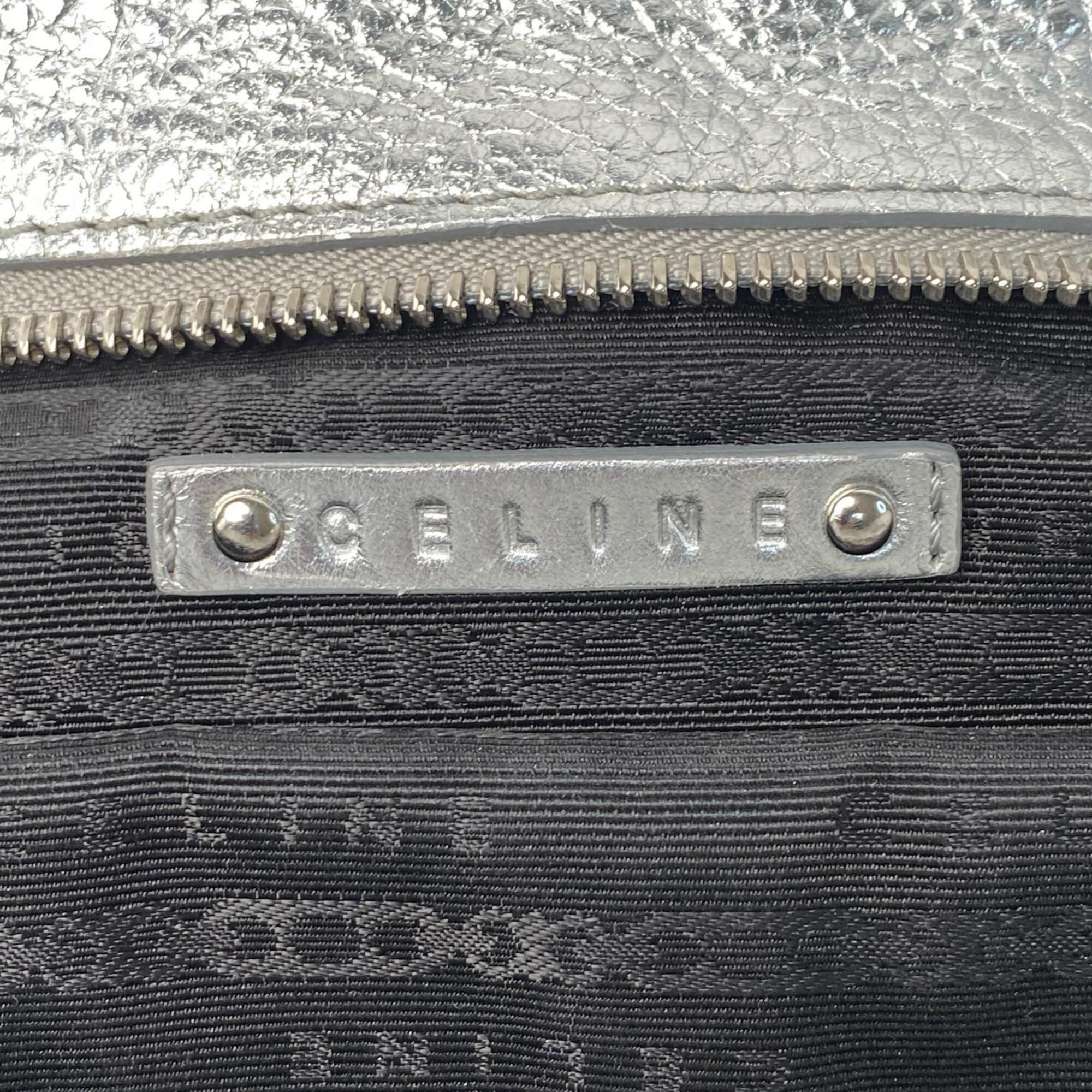 Celine Silver Leather Tote Bag (Pre-Owned)