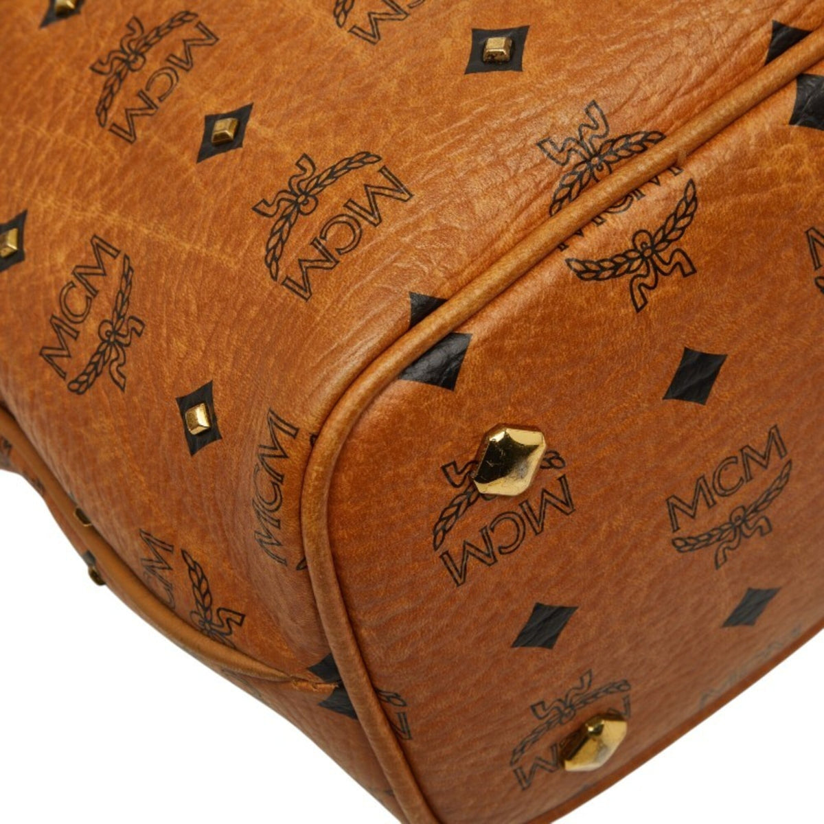 Mcm Visetos Brown Pvc Leather Shoulder Bag Tote Bag (Pre-Owned)