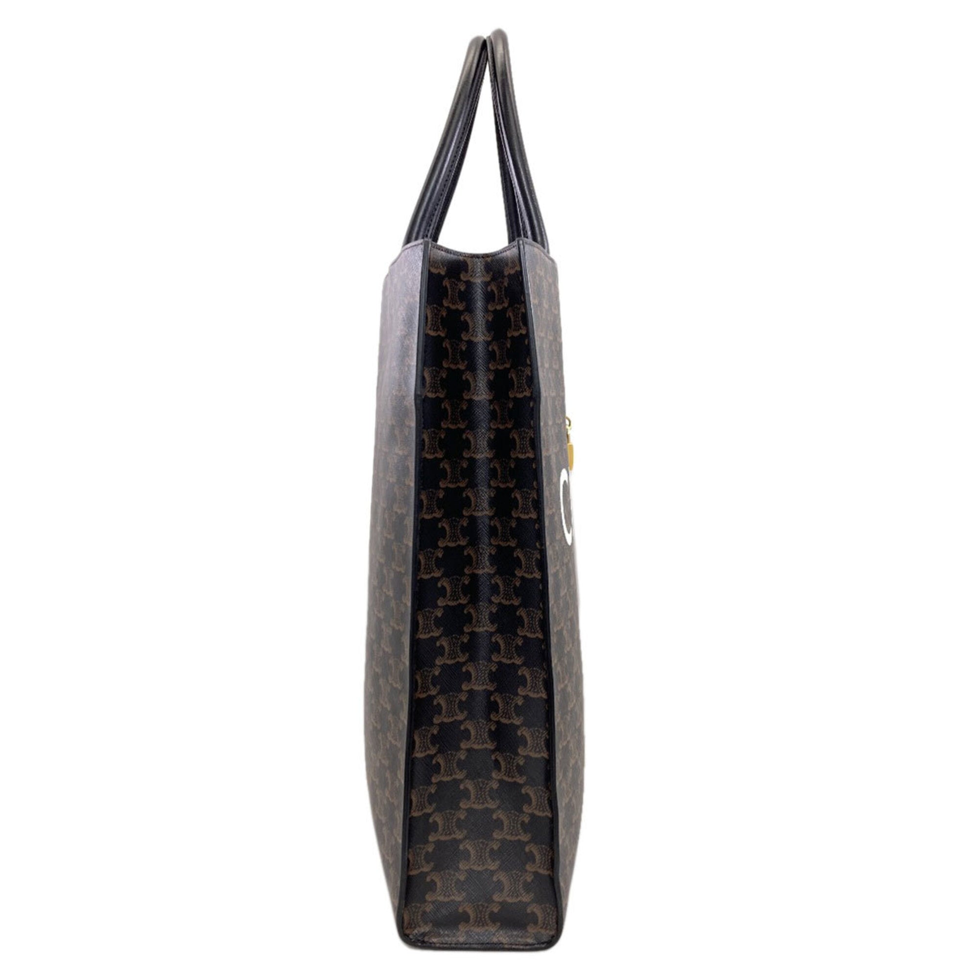 Celine Black Brown Pvc Tote Bag (Pre-Owned)
