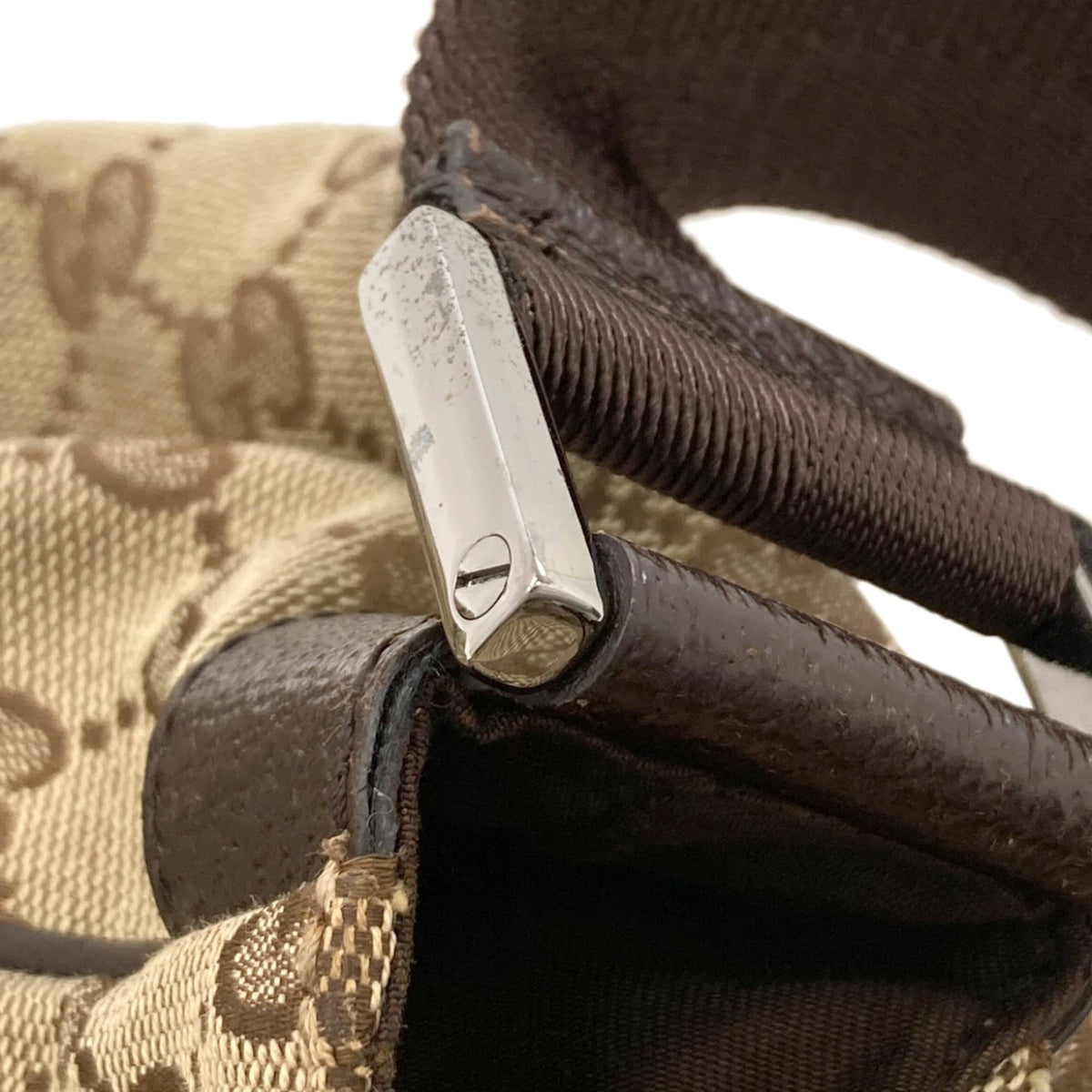 Gucci Brown Canvas Shoulder Bag (Pre-Owned)