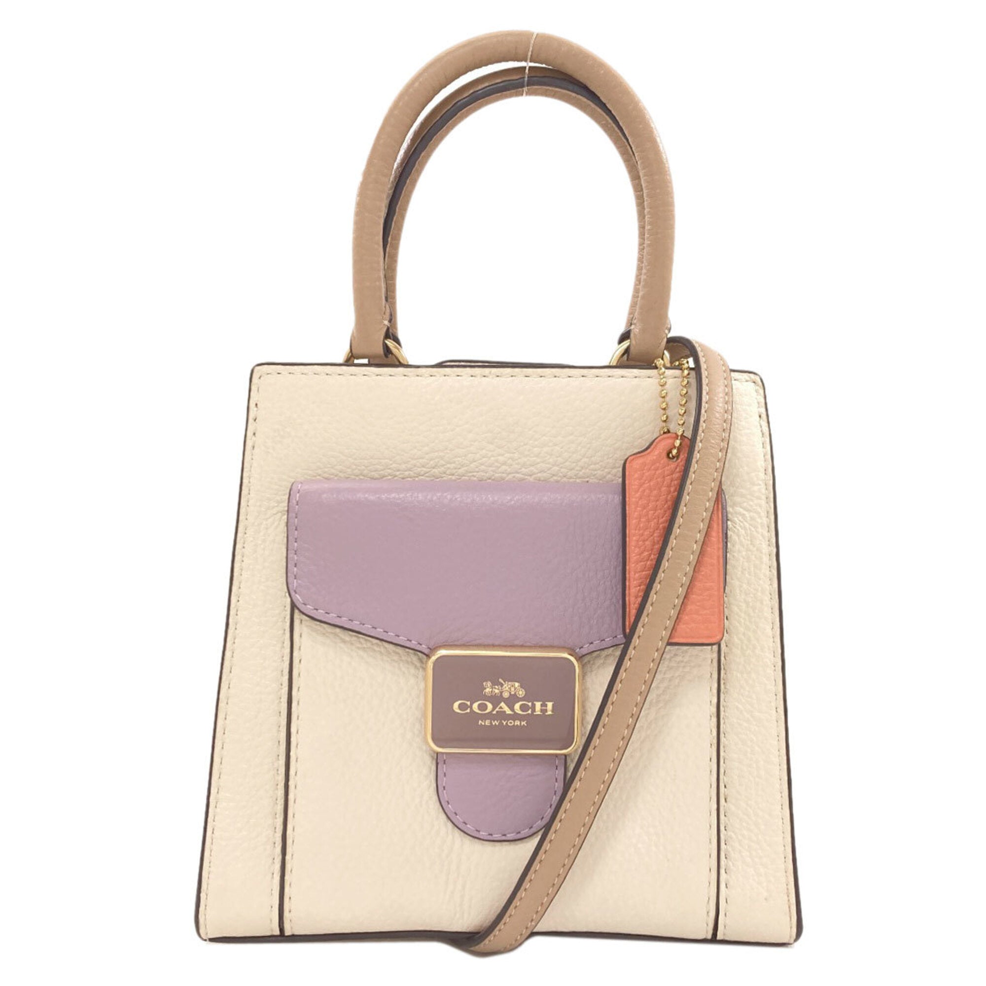Coach Purple White Pvc Handbag (Pre-Owned)