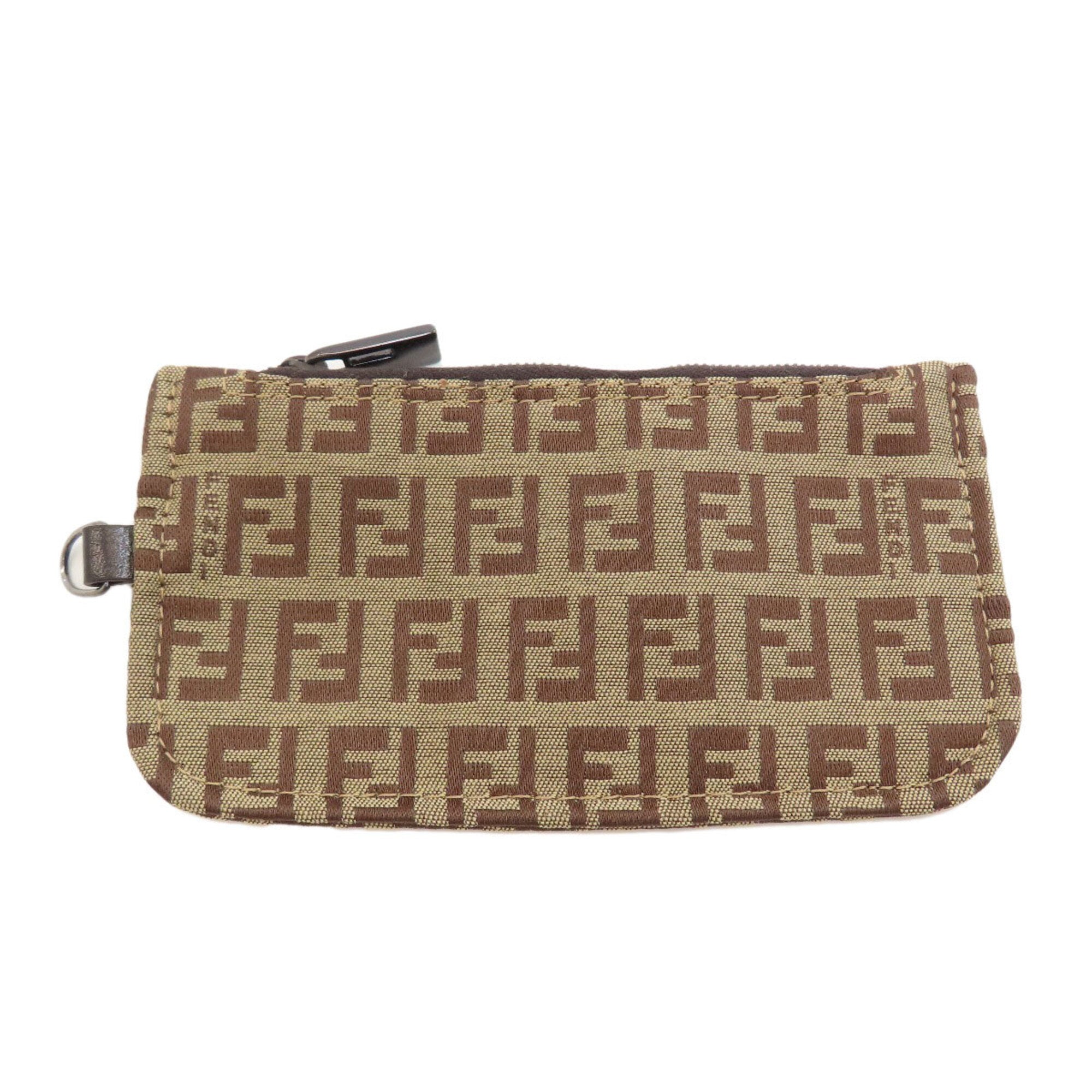 Fendi Zucchino Brown Canvas Handbag (Pre-Owned)