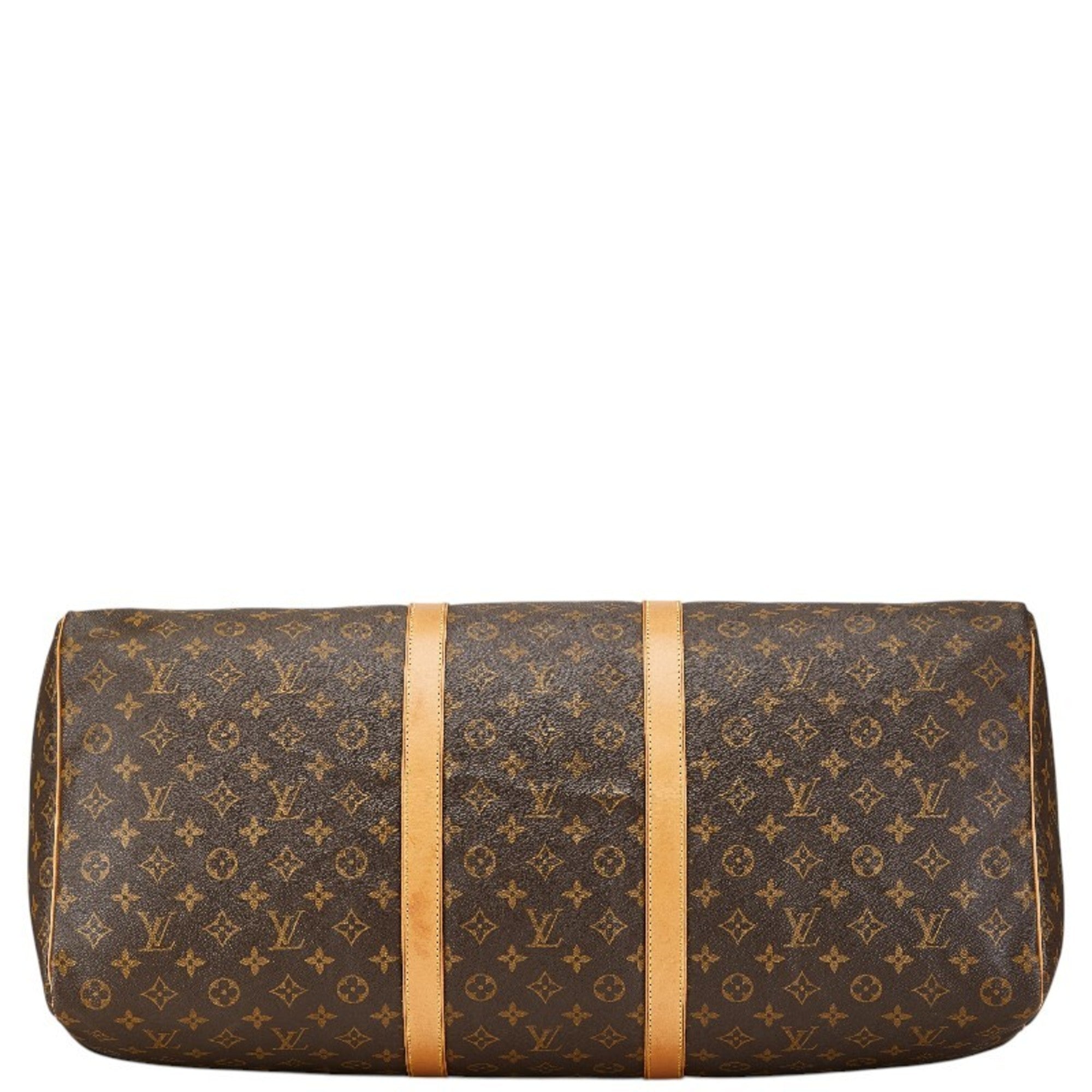 Louis Vuitton Brown Pvc Leather Boston Bag (Pre-Owned)