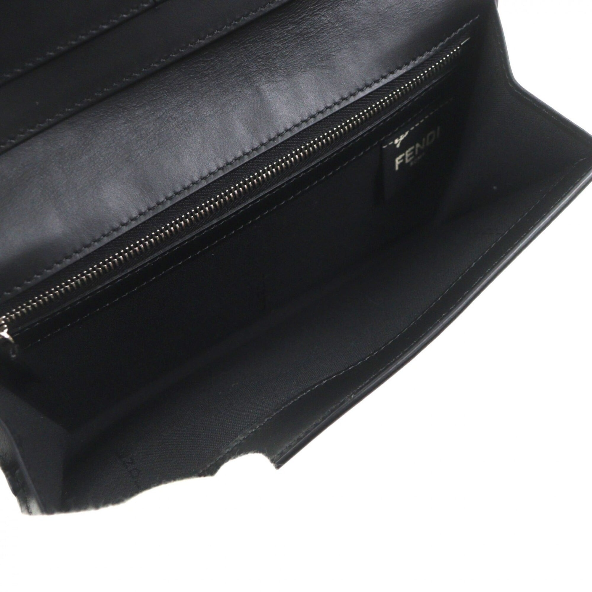 Fendi Black Leather Long Wallet (Bi-Fold) (Pre-Owned)
