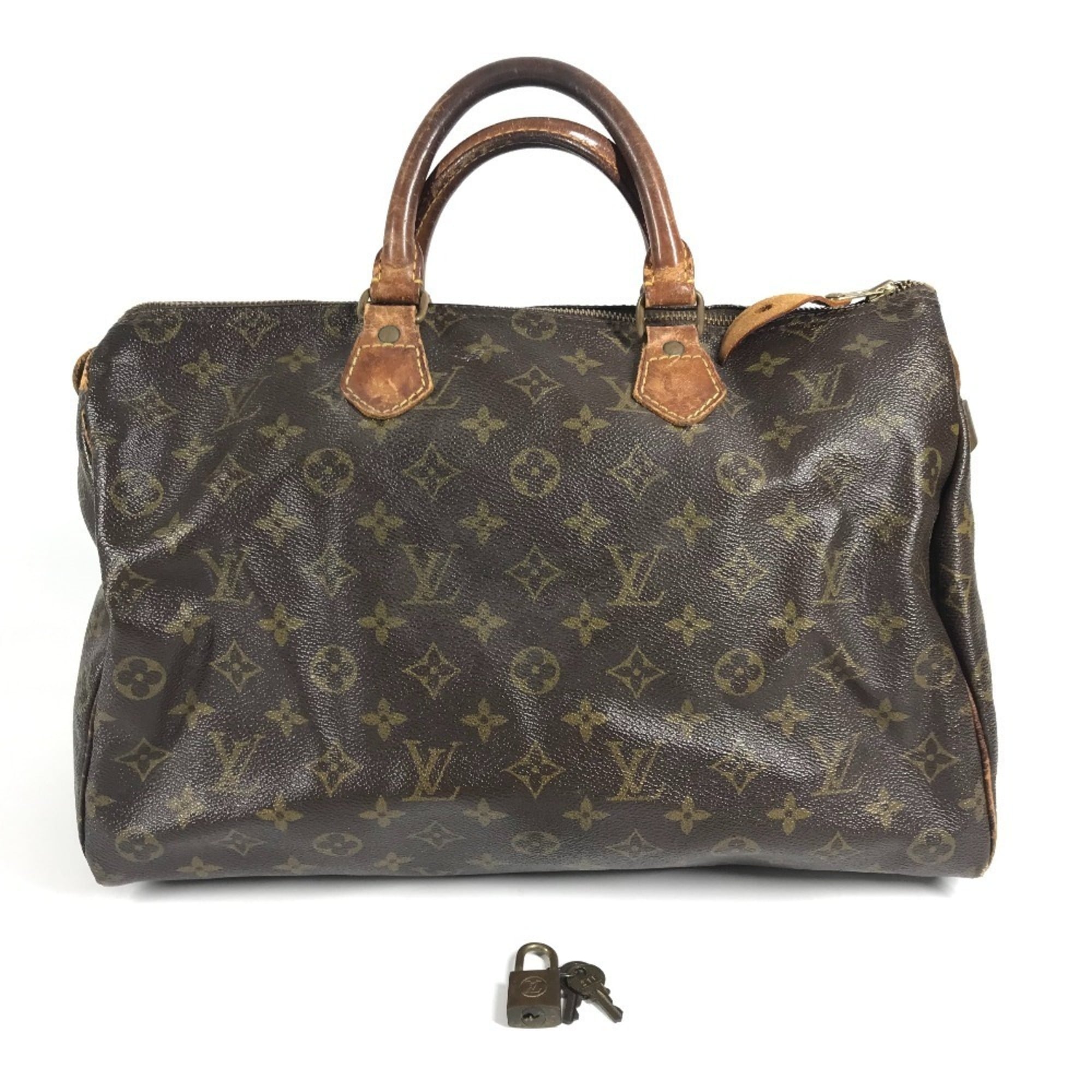 Louis Vuitton Brown Monogram Canvas Boston Bag Handbag Tote Bag (Pre-Owned)