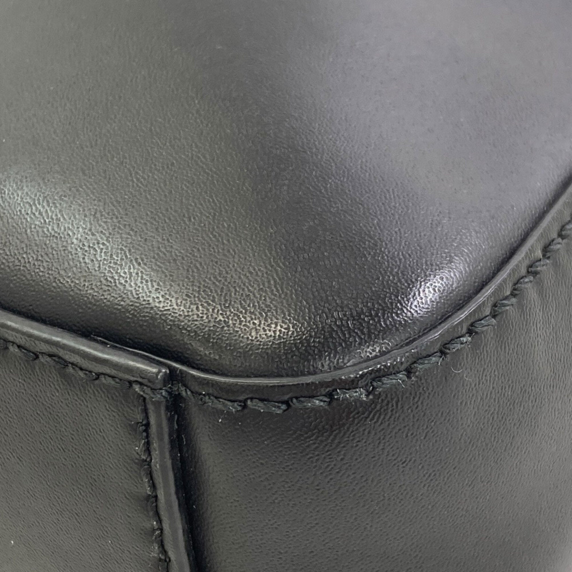 Fendi Black Yellow Leather Pvc Shoulder Bag (Pre-Owned)