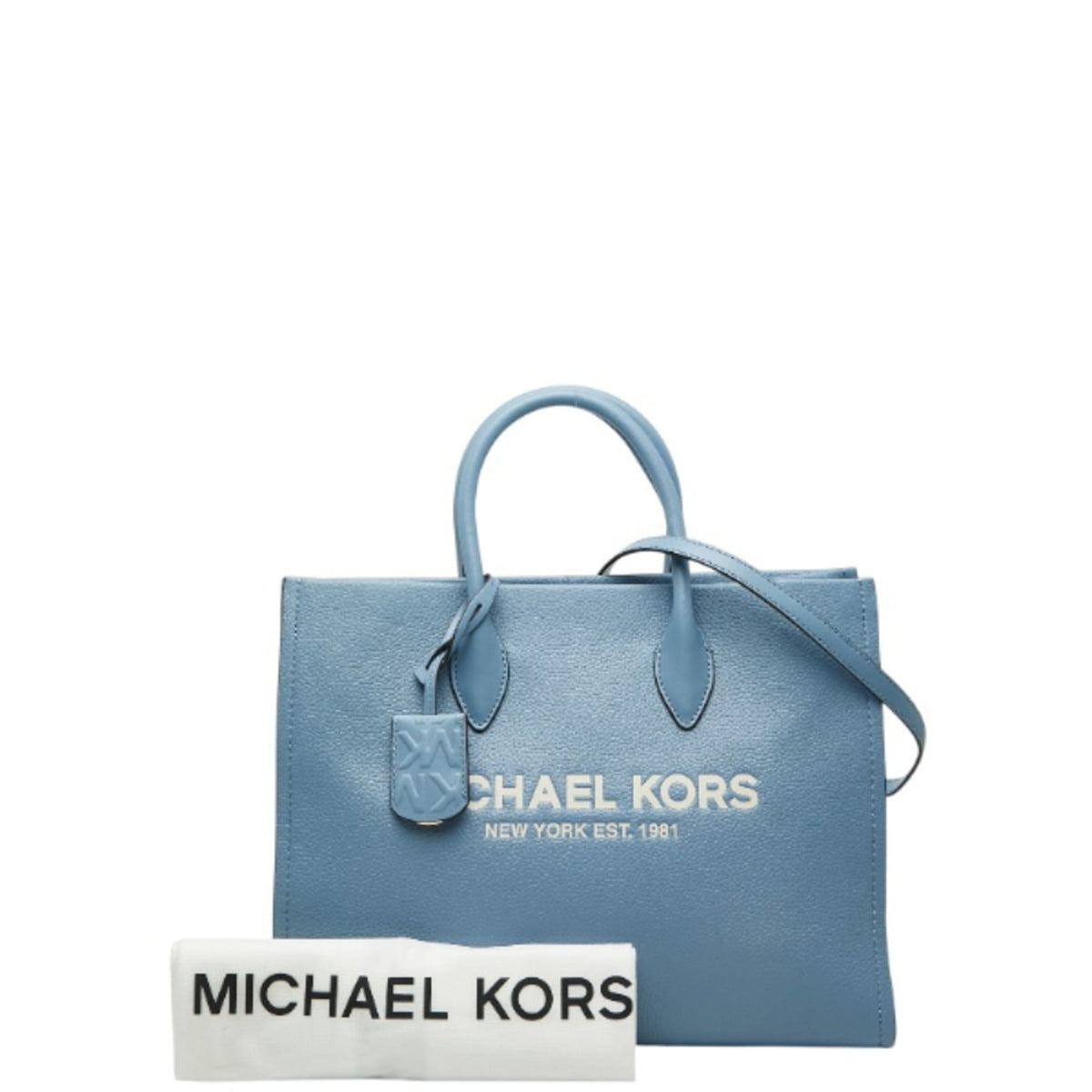 Michael Kors Blue Leather Handbag Shoulder Bag Tote Bag (Pre-Owned)