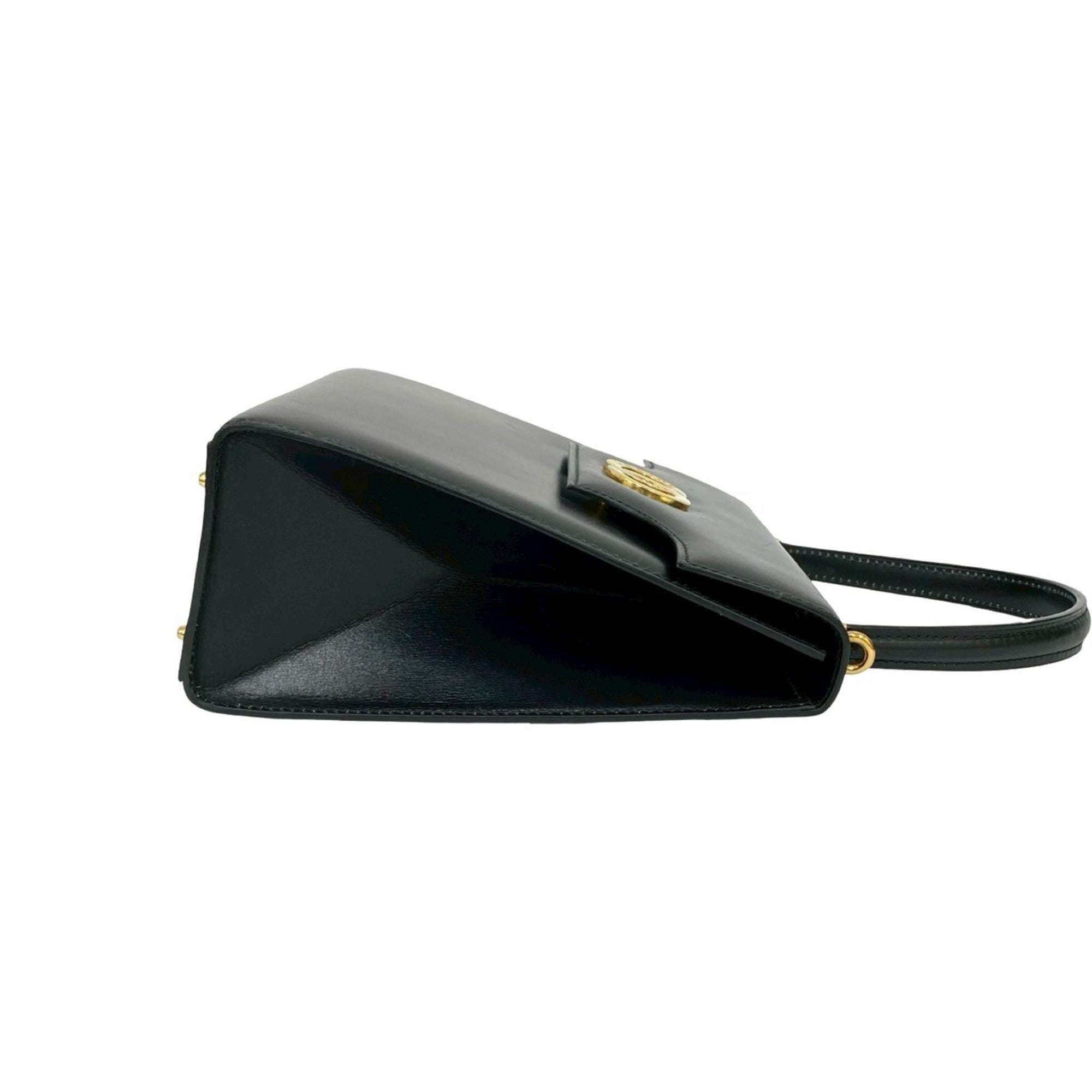 Celine Black Leather Handbag Shoulder Bag (Pre-Owned)