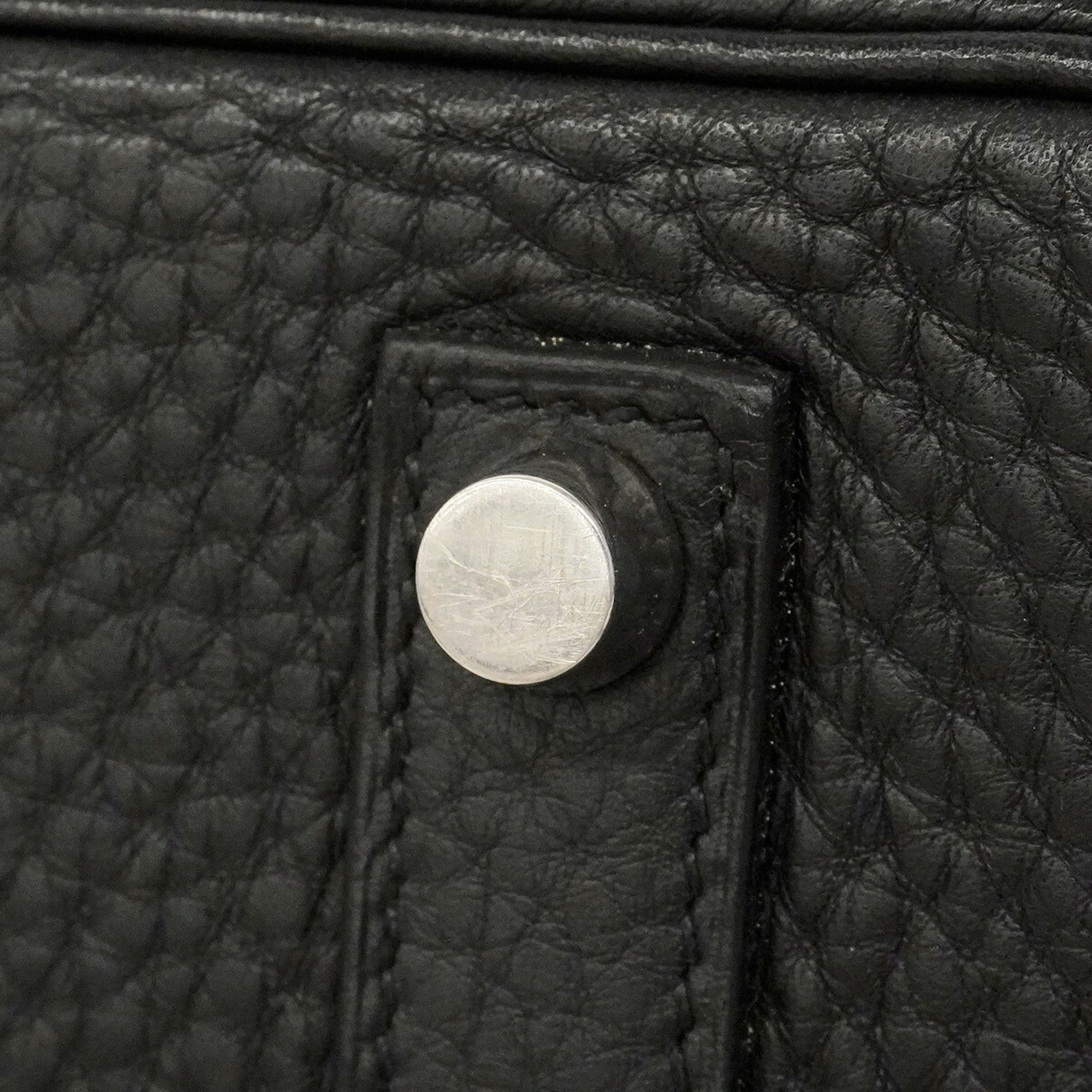 Hermes Black Togo Leather Handbag (Pre-Owned)