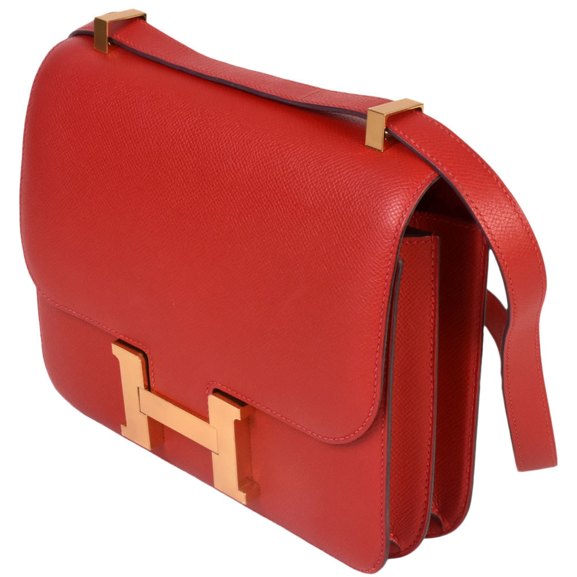 Hermes Constance Red Color Leather Shoulder Bag (Pre-Owned)