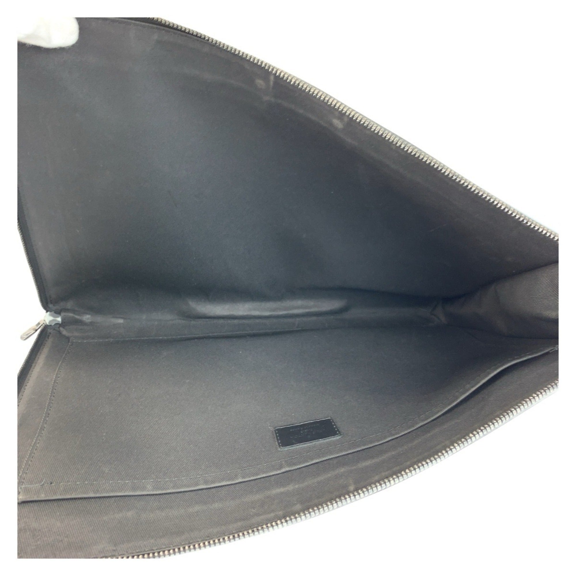 Louis Vuitton Black Gray Pvc Leather Clutch Bag Pochette (Pre-Owned)