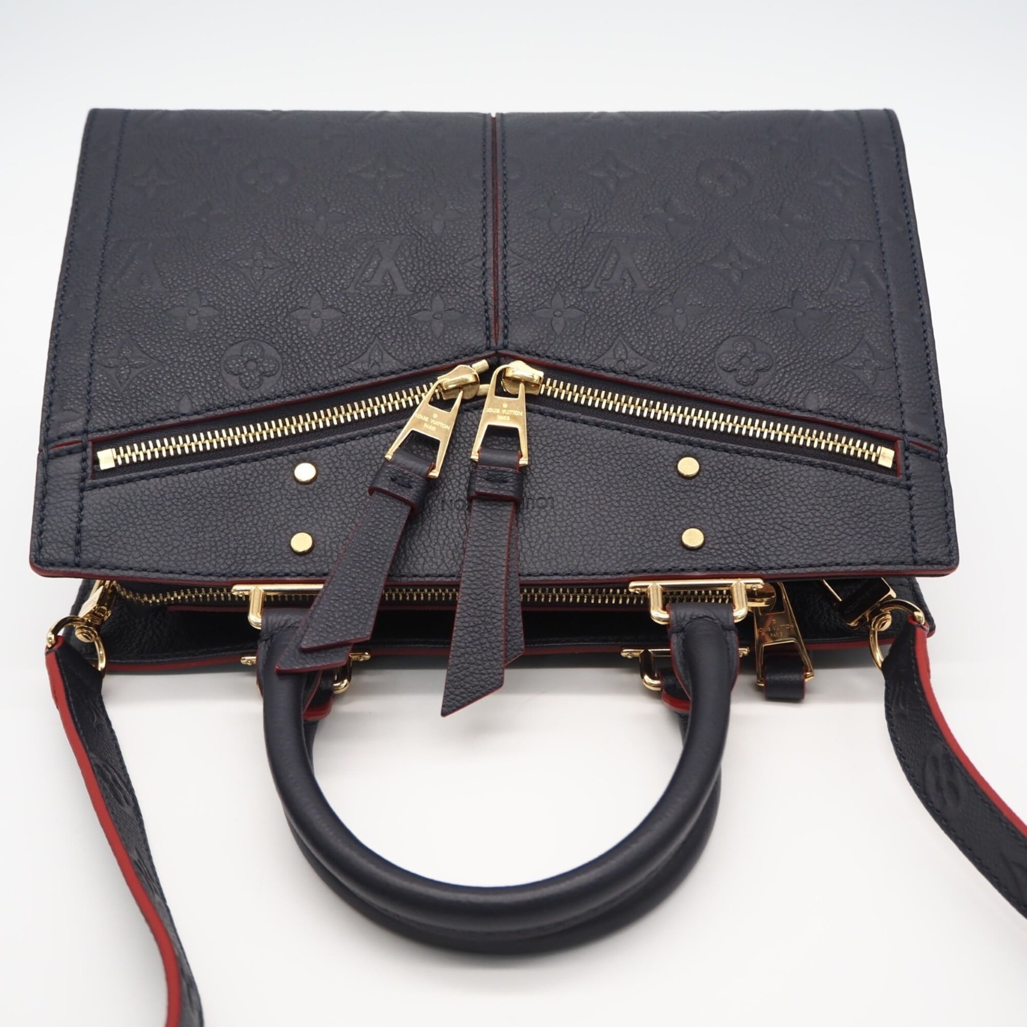 Louis Vuitton Monogram Empreinte Marine Rouge Monogram Navy Red Color Monogram Empreinte Handbag (Pre-Owned)
