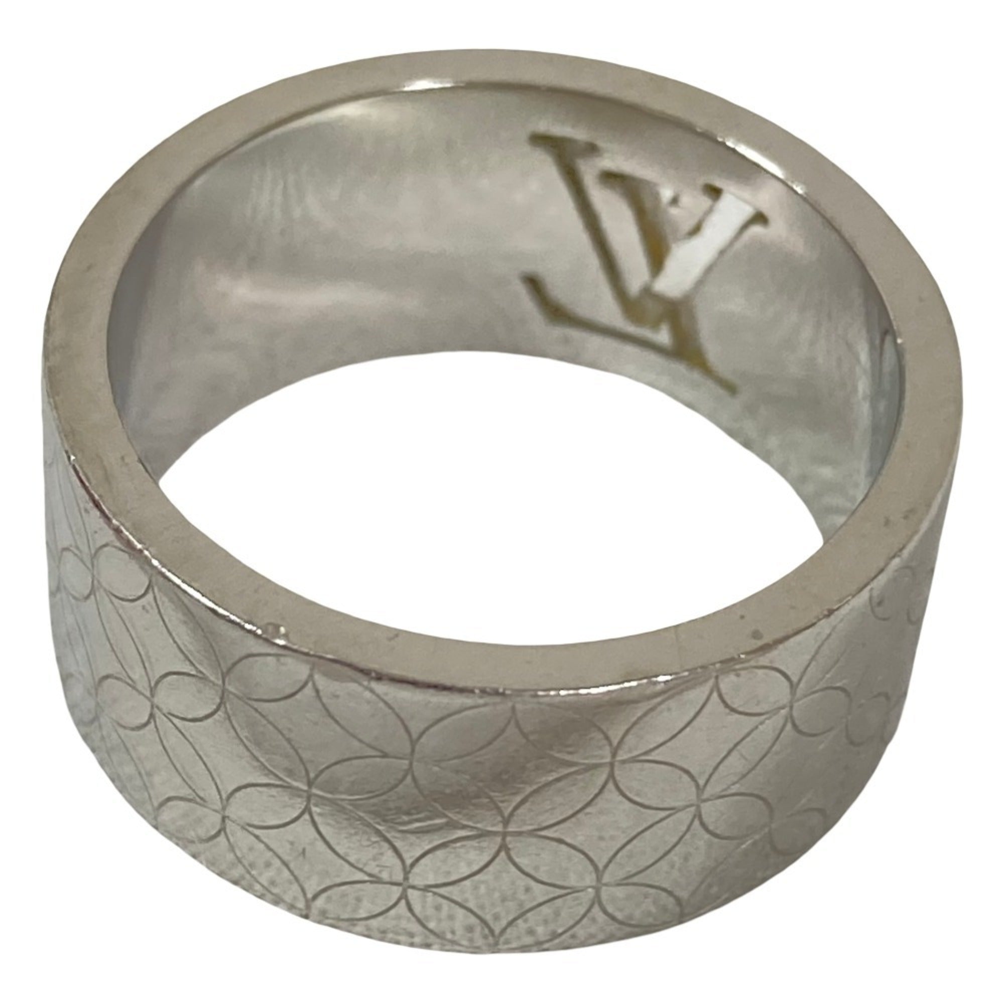 Louis Vuitton Silver Band Ring (Pre-Owned)