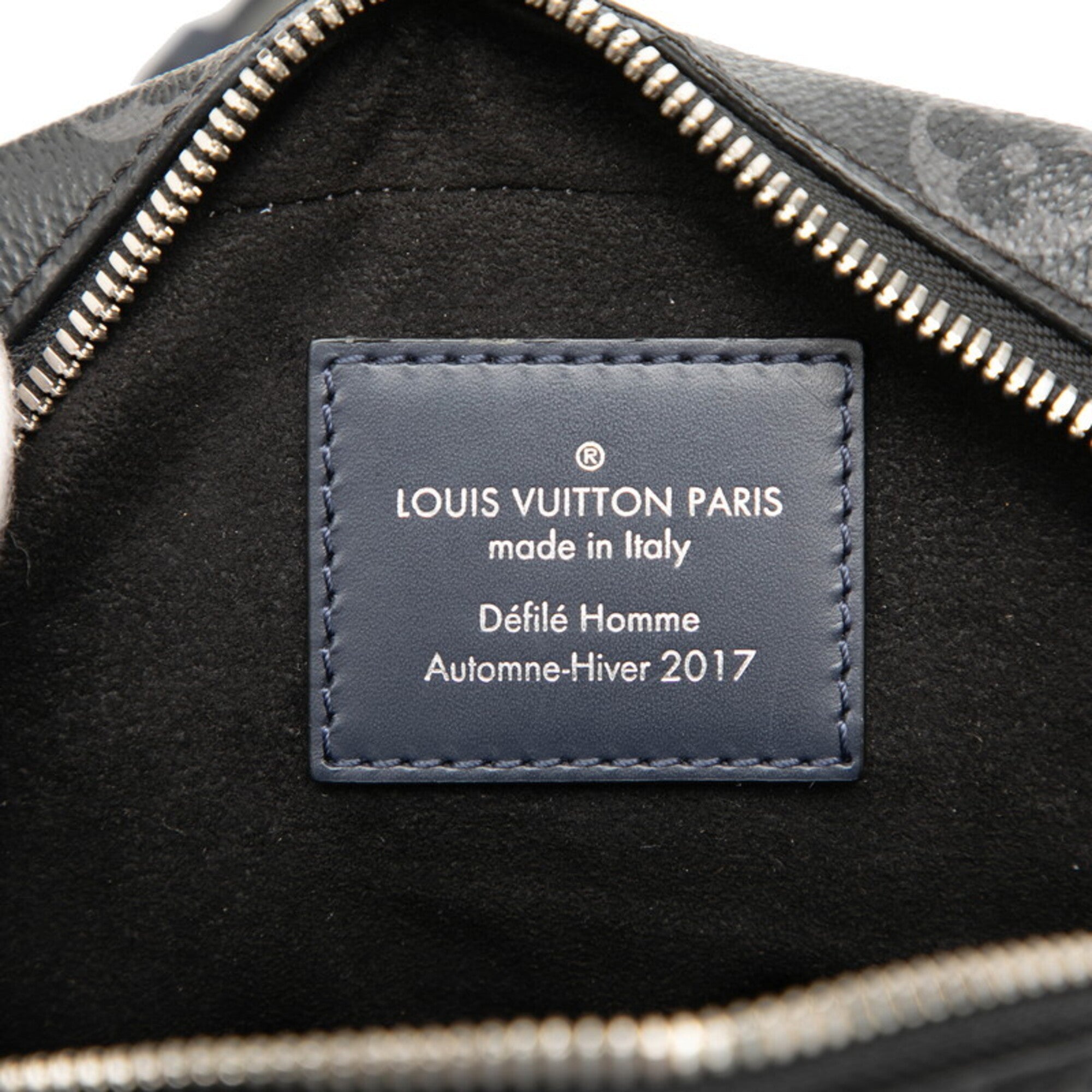 Louis Vuitton Black Gray Navy Pvc Leather Shoulder Bag (Pre-Owned)
