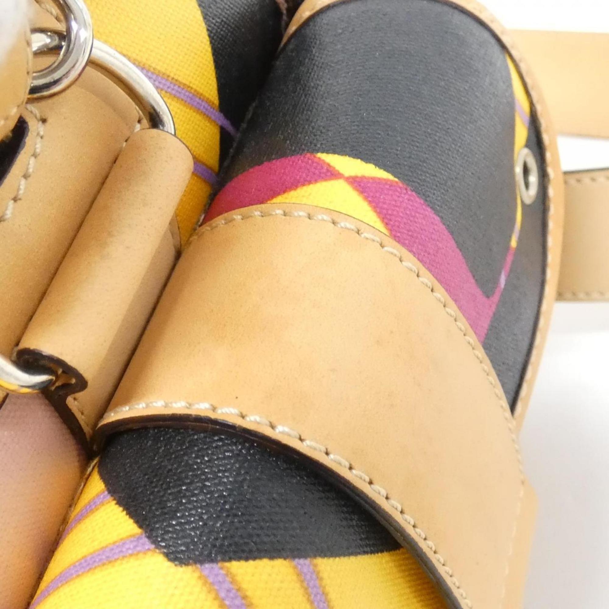 Christian Dior Multi-Color Coated Canvas Leather Boston Bag (Pre-Owned)