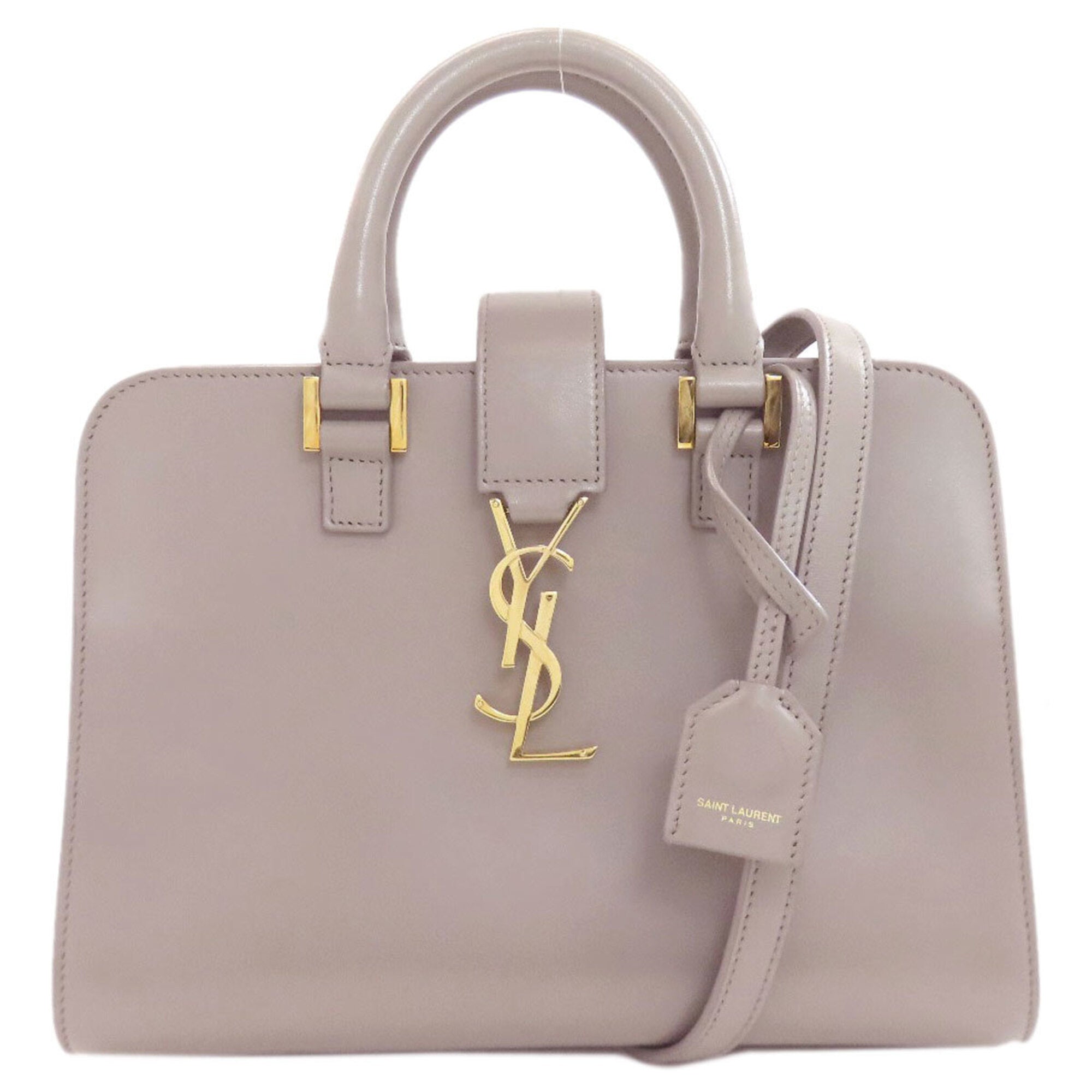 Yves Saint Laurent Gray Leather Handbag (Pre-Owned)