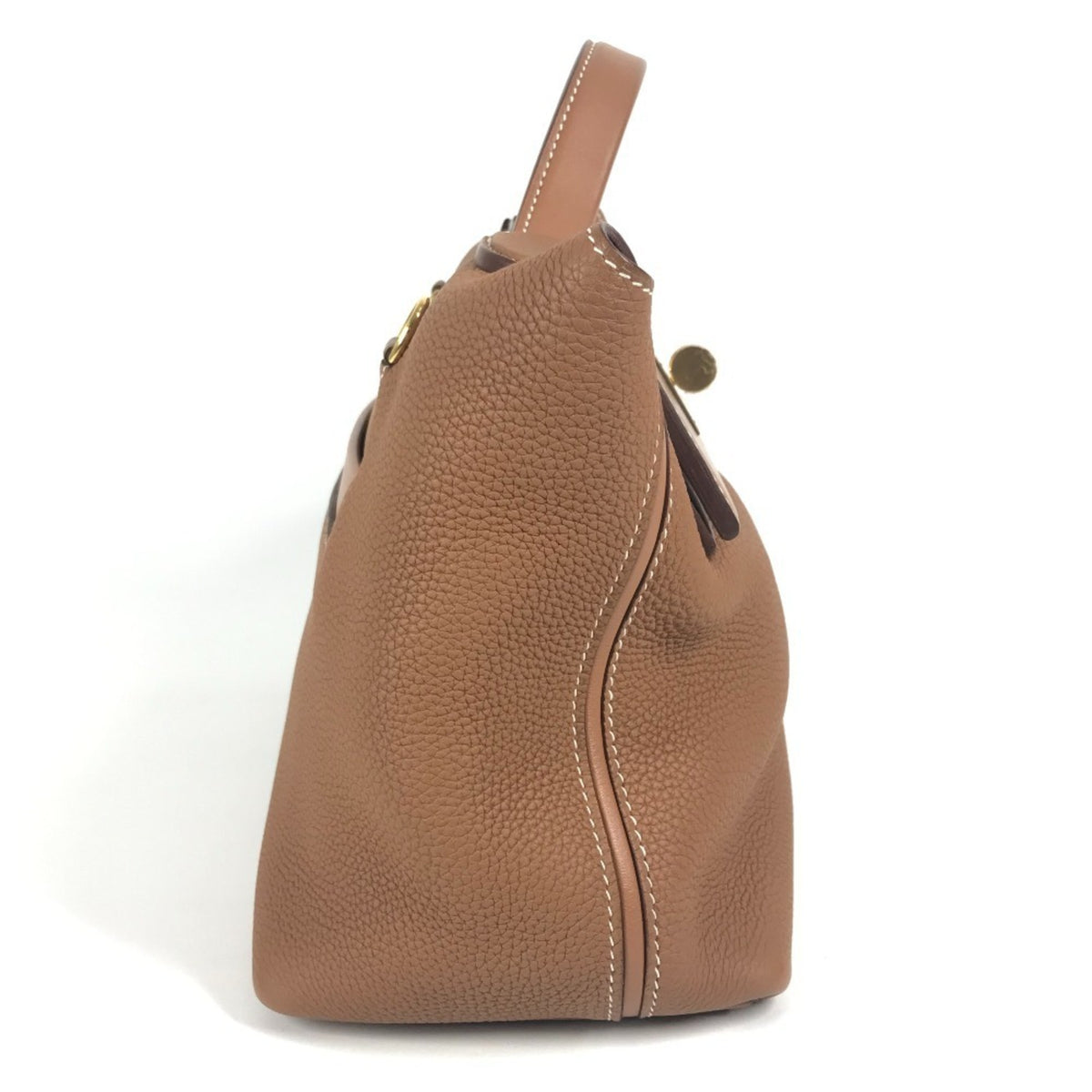 Hermes Gold Togo Leather Handbag Shoulder Bag (Pre-Owned)