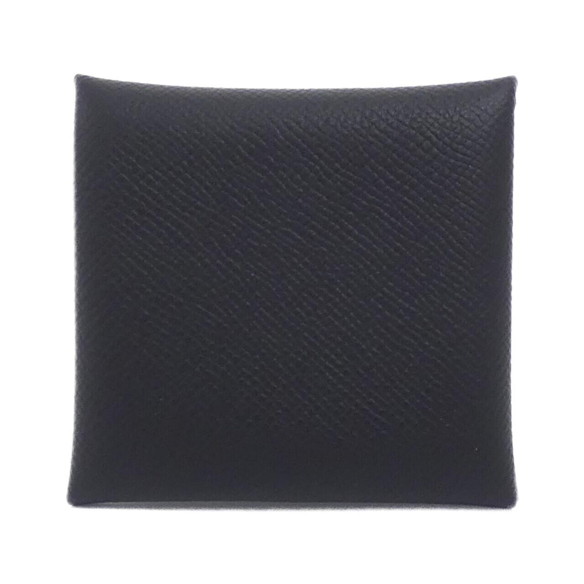 Hermes Black Epsom Leather Coin Purse/Coin Case (Pre-Owned)