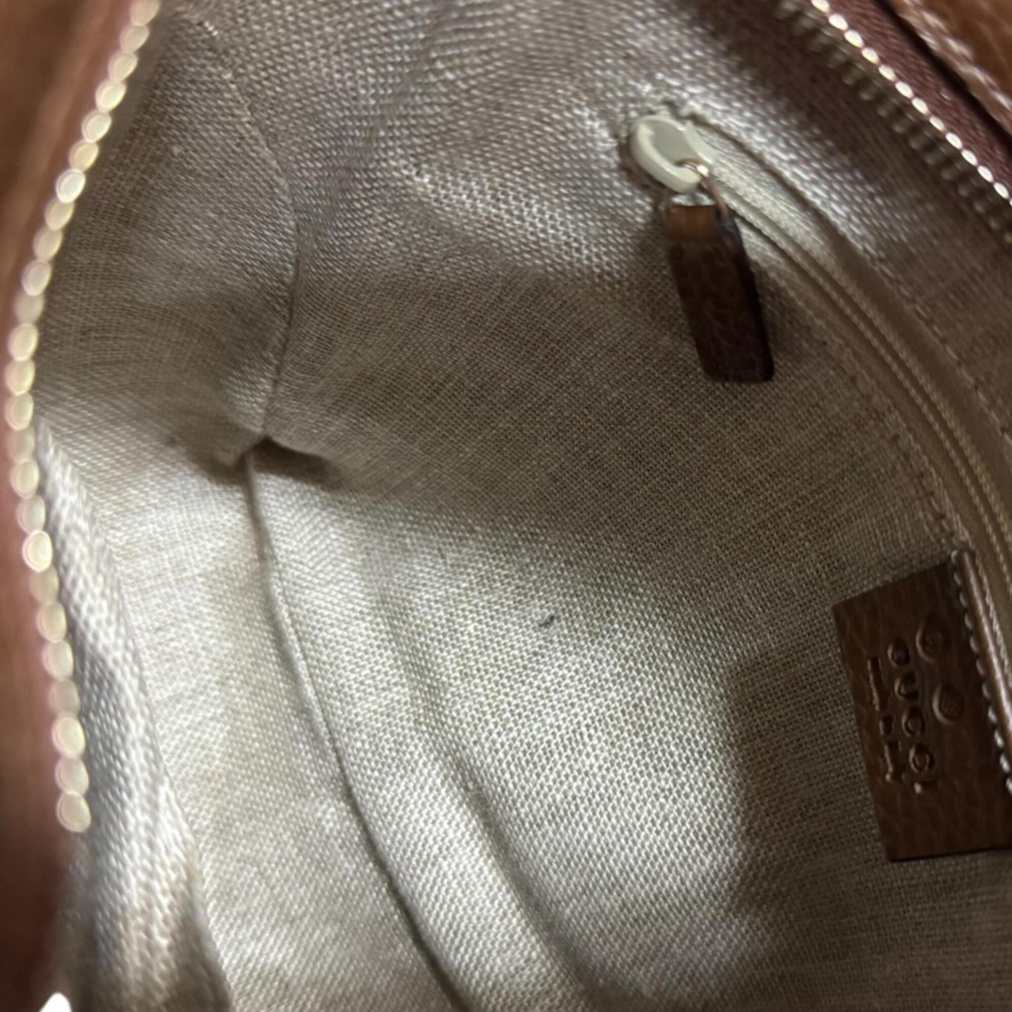 Gucci Gg Canvas Beige Brown Gg Canvas Handbag Shoulder Bag (Pre-Owned)