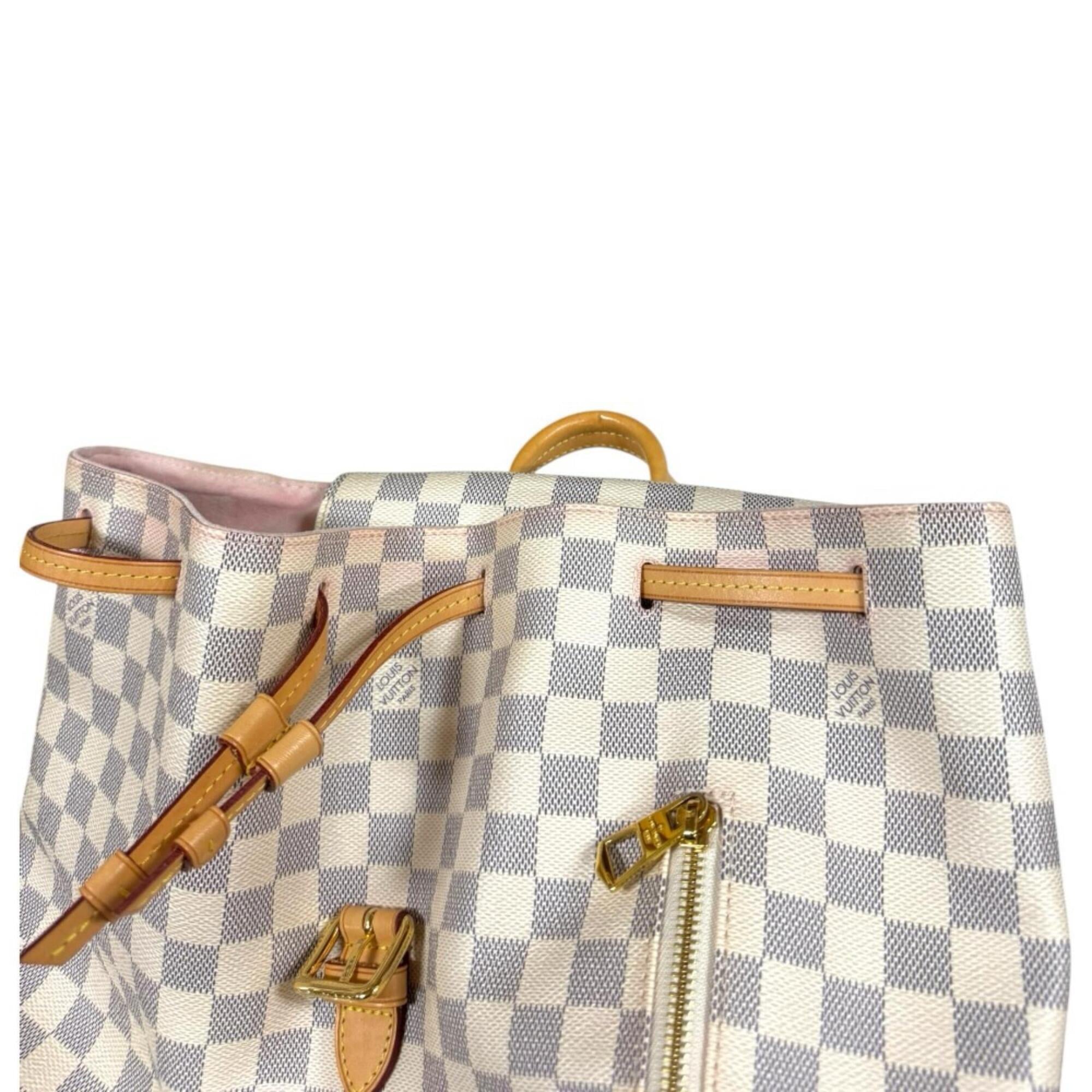 Louis Vuitton White Damier Azur Backpack (Pre-Owned)