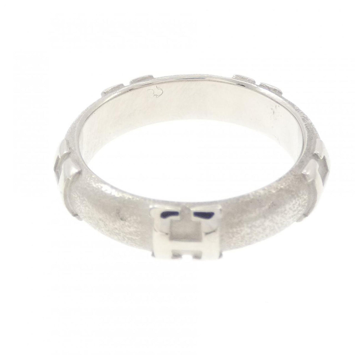 Hermes White Gold White Gold (18K) Band Ring (Pre-Owned)
