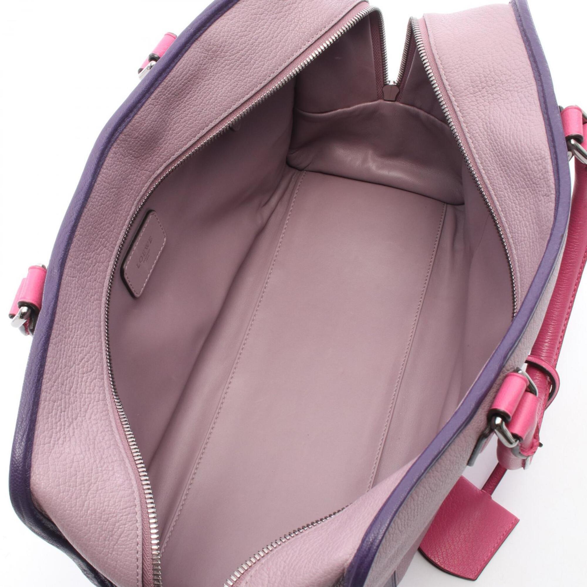 Loewe Pink Purple Leather Handbag (Pre-Owned)