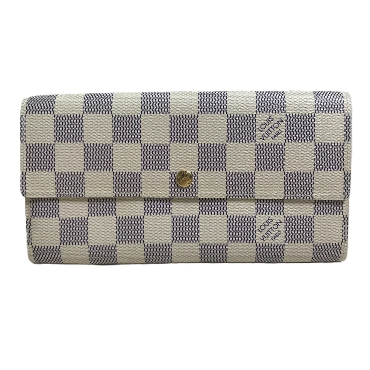 Louis Vuitton Damier Azur Damier Azur White Damier Azur Long Wallet (Bi-Fold) (Pre-Owned)