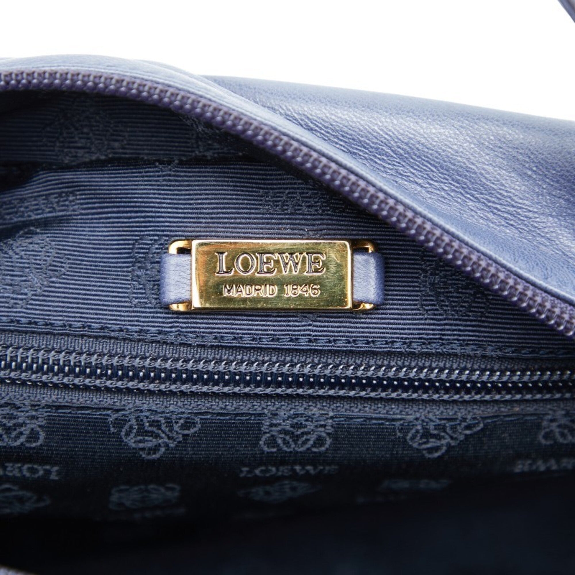Loewe Blue Leather Handbag (Pre-Owned)