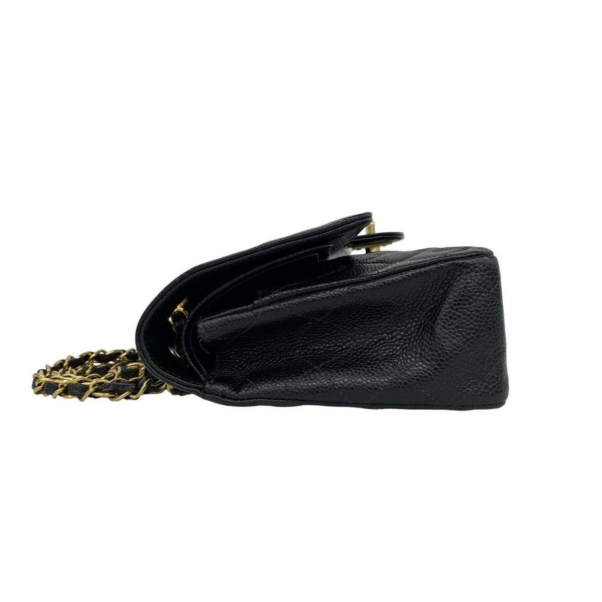 Chanel Black Grained Calfskin Shoulder Bag (Pre-Owned)