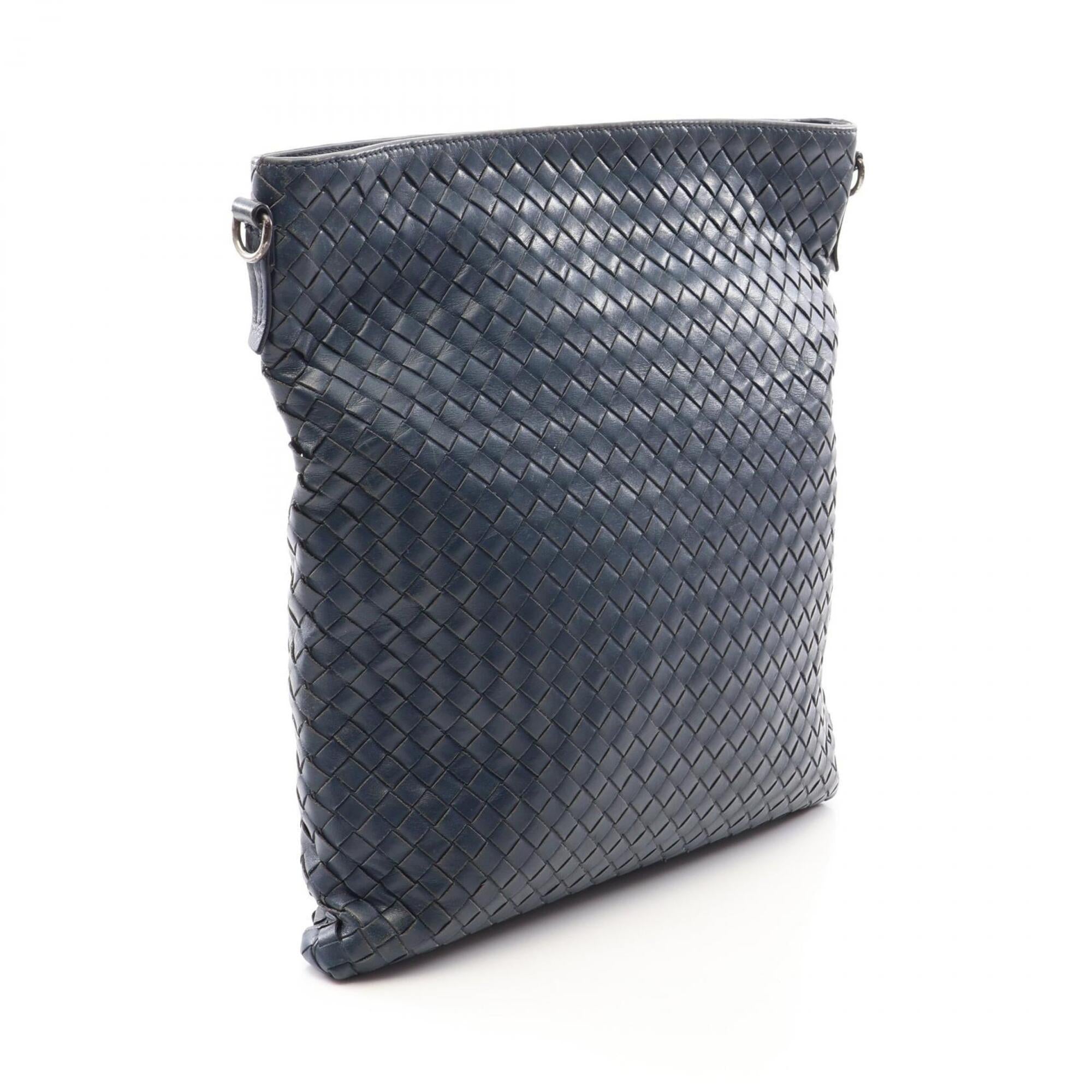 Bottega Veneta Intrecciato Navy Intrecciato Handbag Shoulder Bag (Pre-Owned)