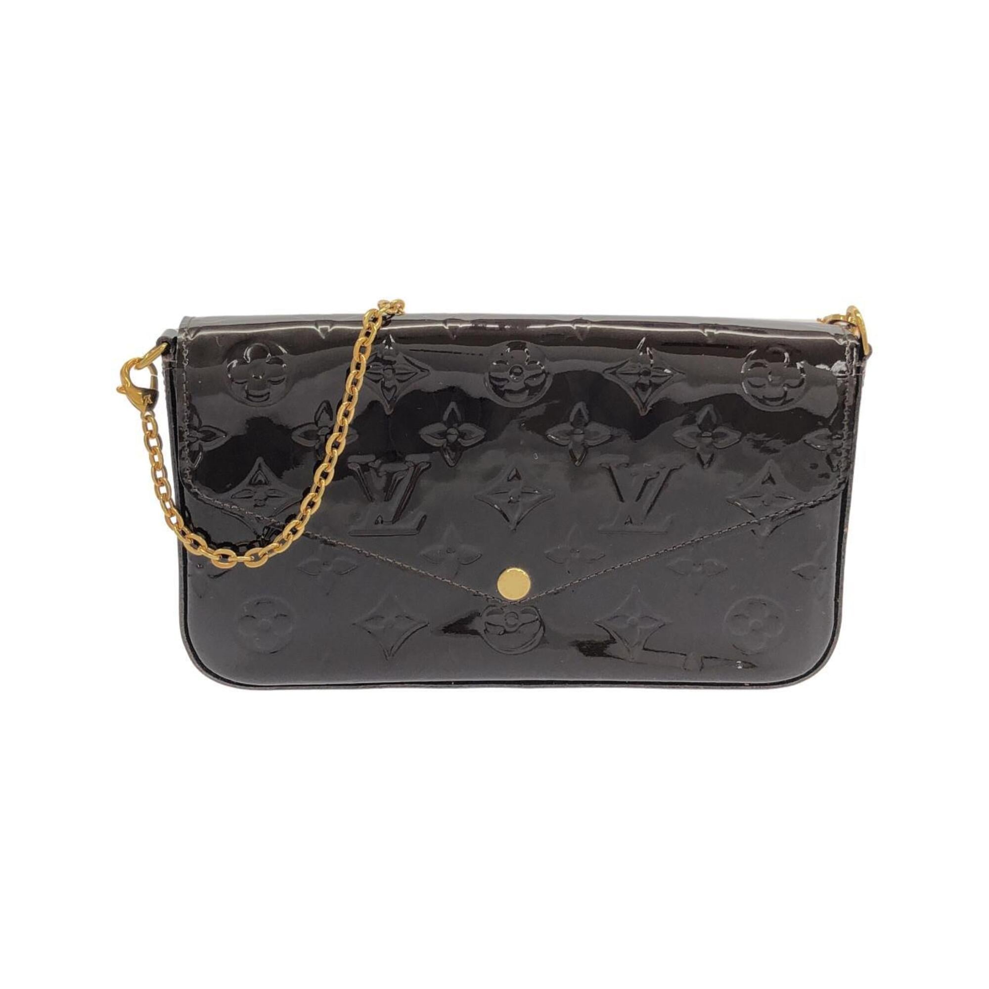 Louis Vuitton Purple Leather Shoulder Bag (Pre-Owned)