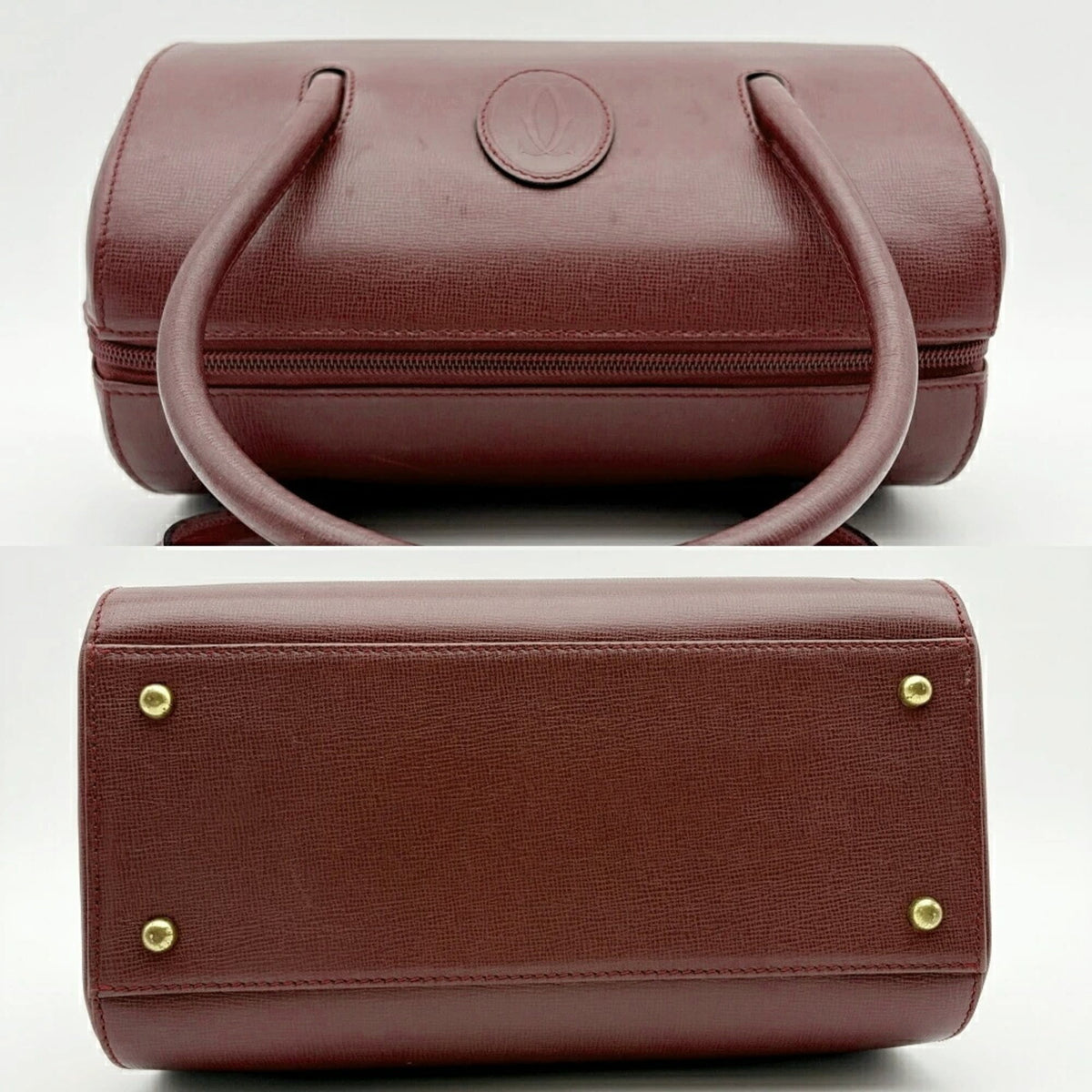 Cartier Must Bordeaux Leather Handbag (Pre-Owned)