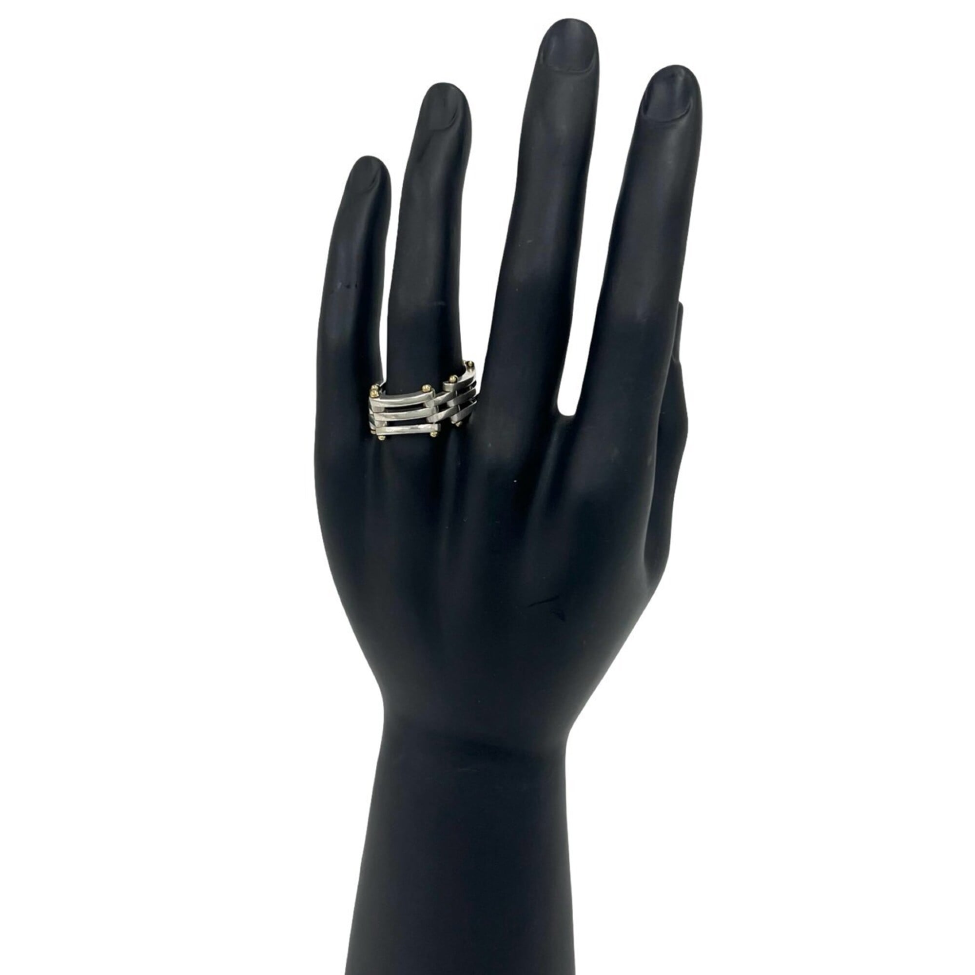 Tiffany Gold Silver Gold (18K) Silver 925 Band Ring (Pre-Owned)