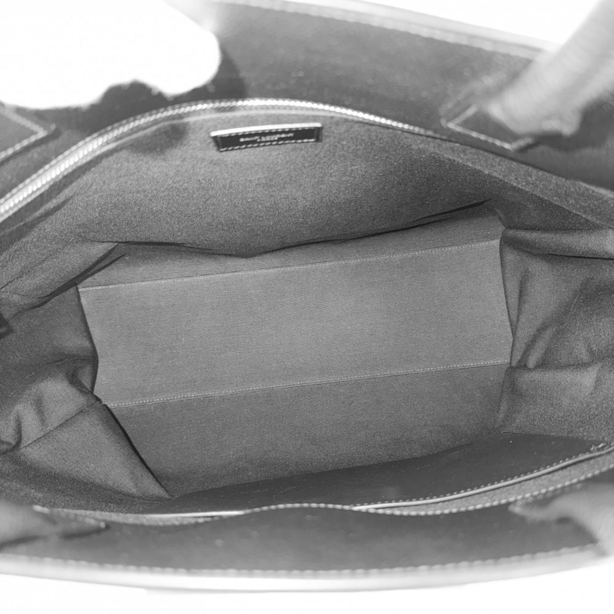 Saint Laurent Black Leather Handbag Tote Bag (Pre-Owned)