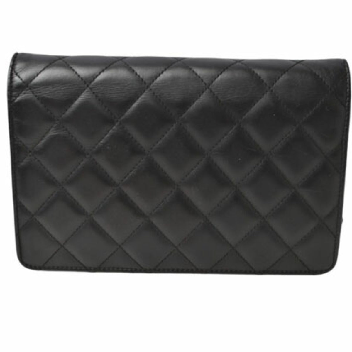 Chanel Black Leather Chain/Shoulder Wallet (Pre-Owned)