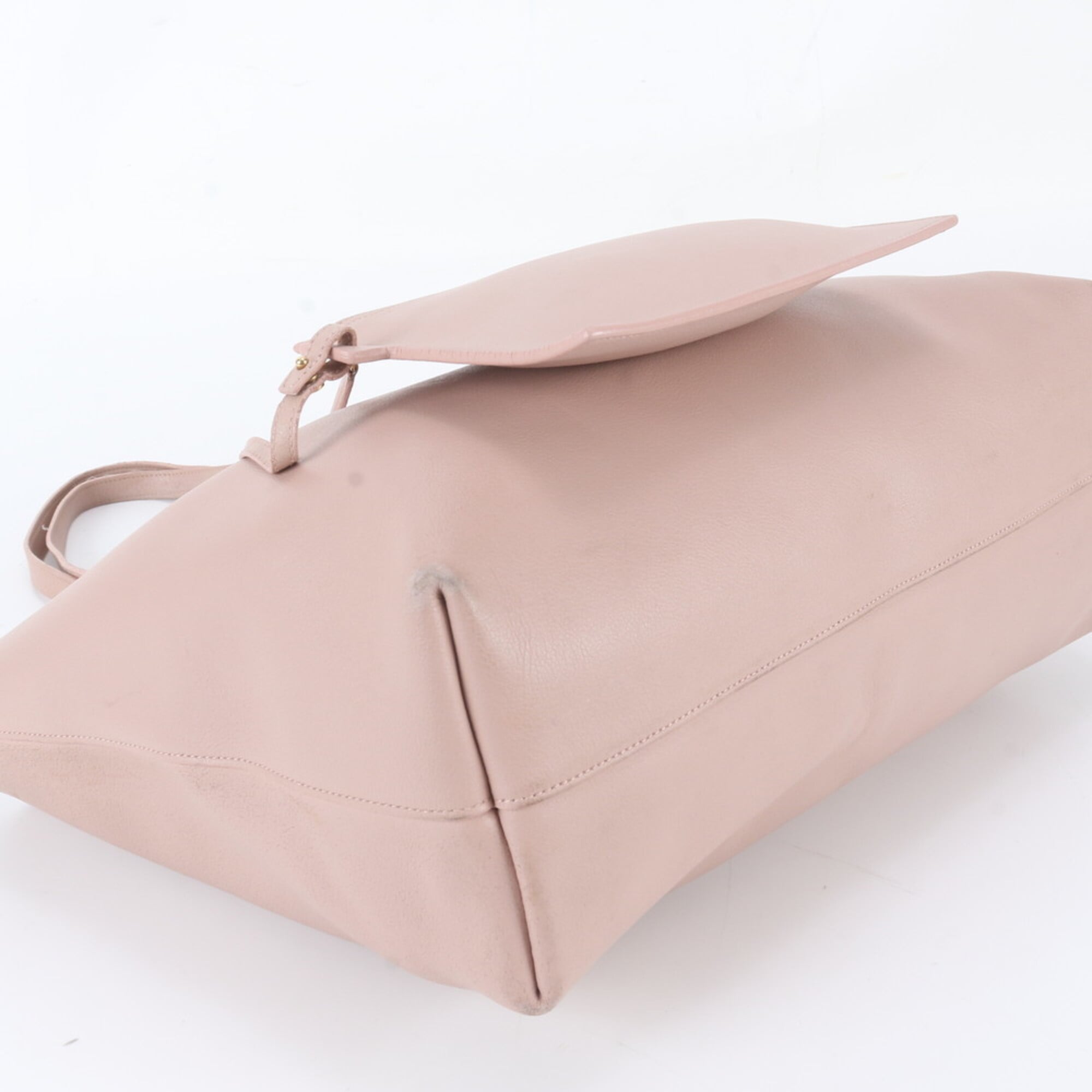 Saint Laurent Pink Leather Handbag Pouch Shoulder Bag Tote Bag (Pre-Owned)