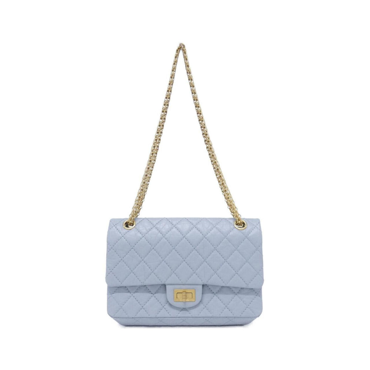Chanel Light Blue Leather Shoulder Bag (Pre-Owned)