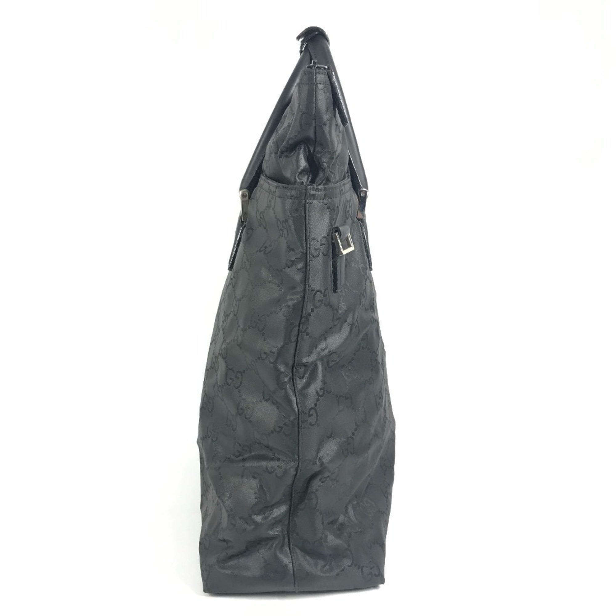 Gucci Black Nylon Handbag Tote Bag (Pre-Owned)