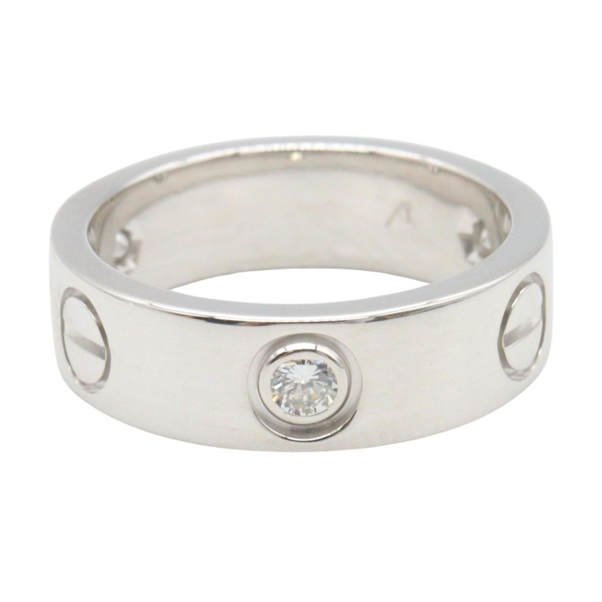 Cartier Silver Clear White Gold (18K) Band Ring (Pre-Owned)