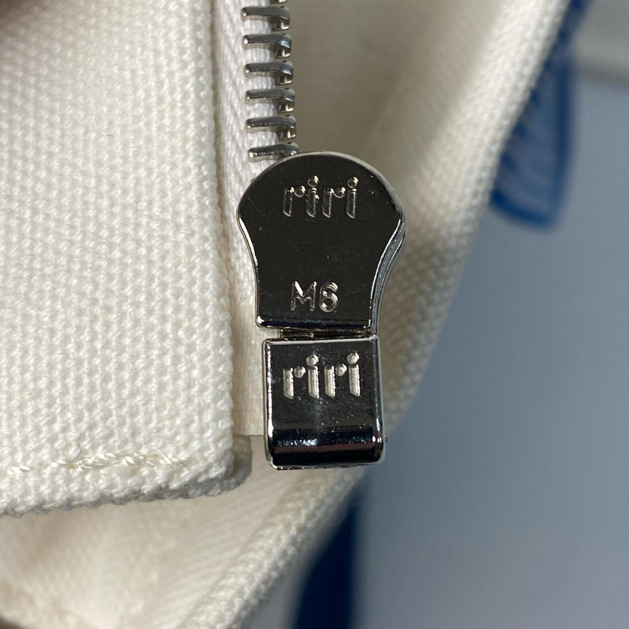 Hermes Blue White Cotton Pouch (Pre-Owned)