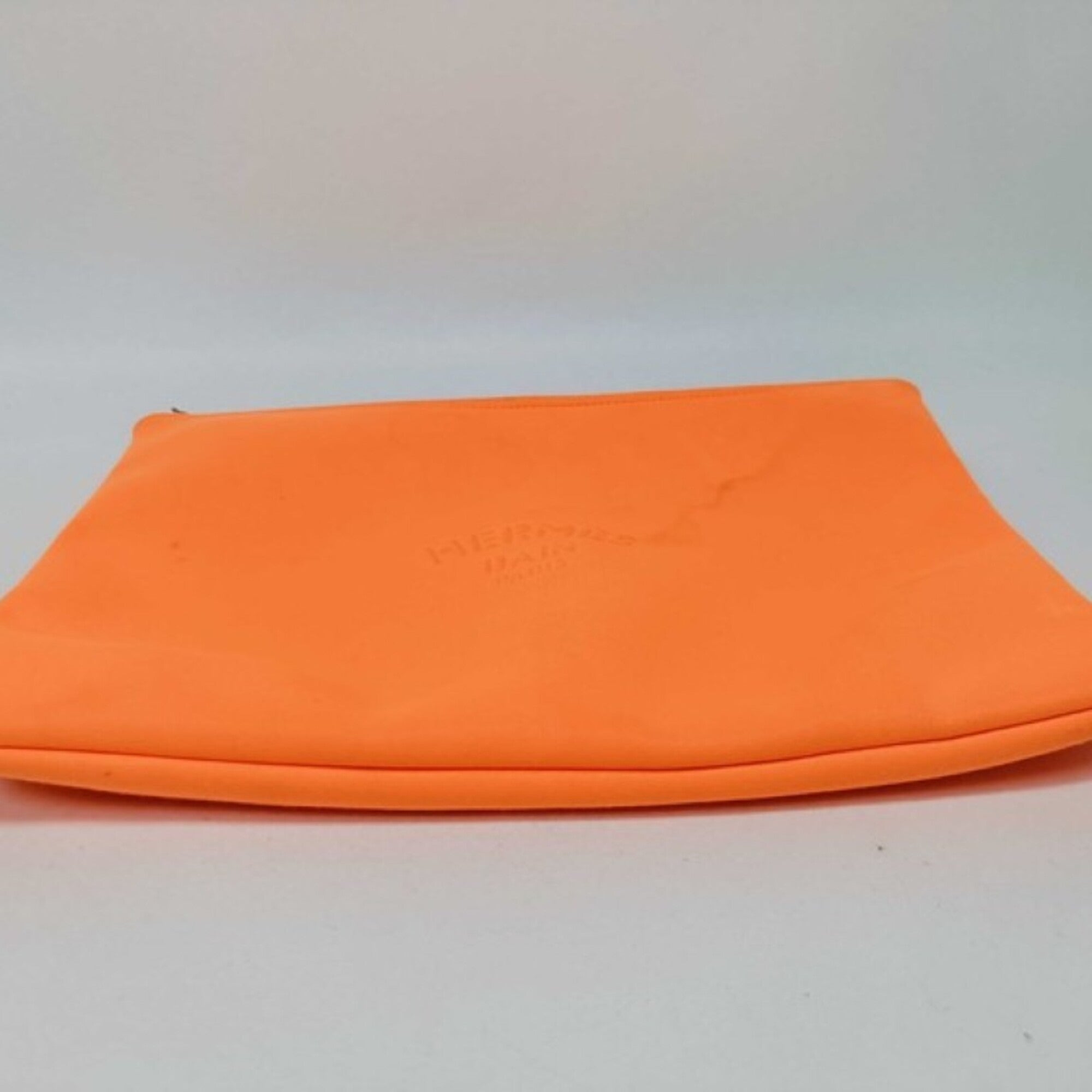 Hermes Orange Canvas Pouch (Pre-Owned)
