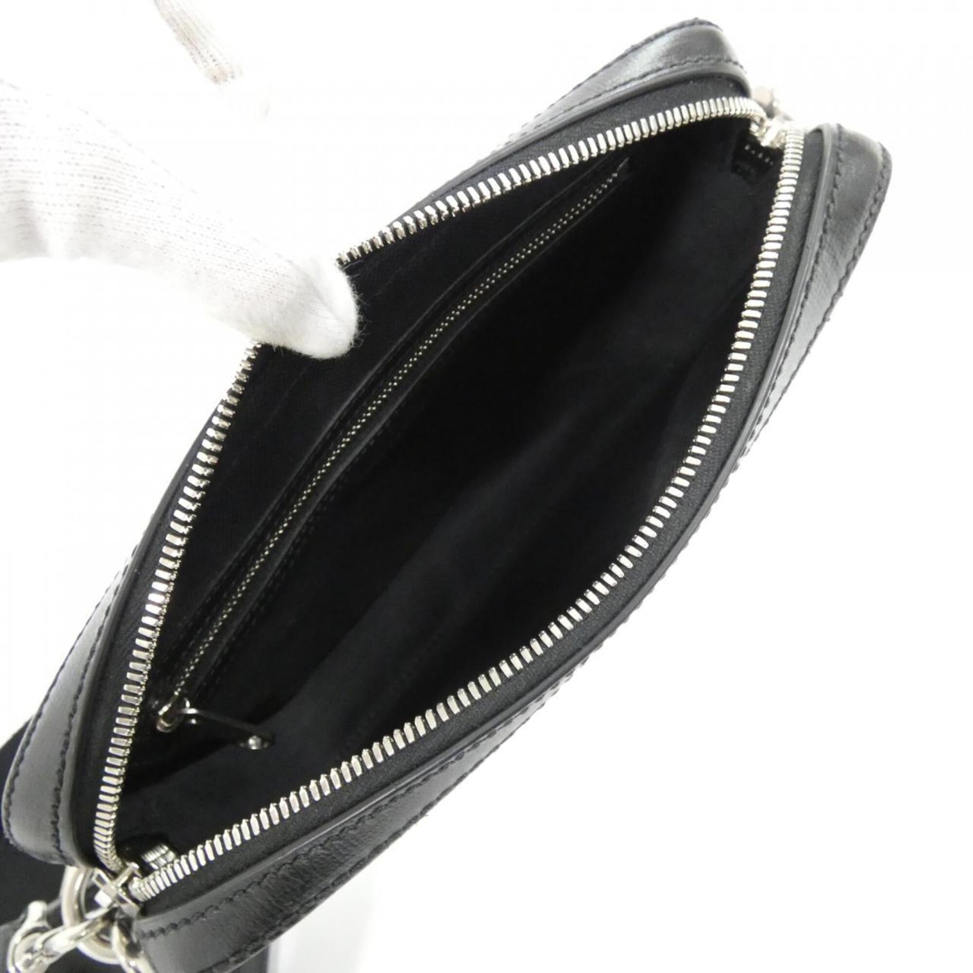 Gucci Black Gg Supreme Leather Shoulder Bag (Pre-Owned)