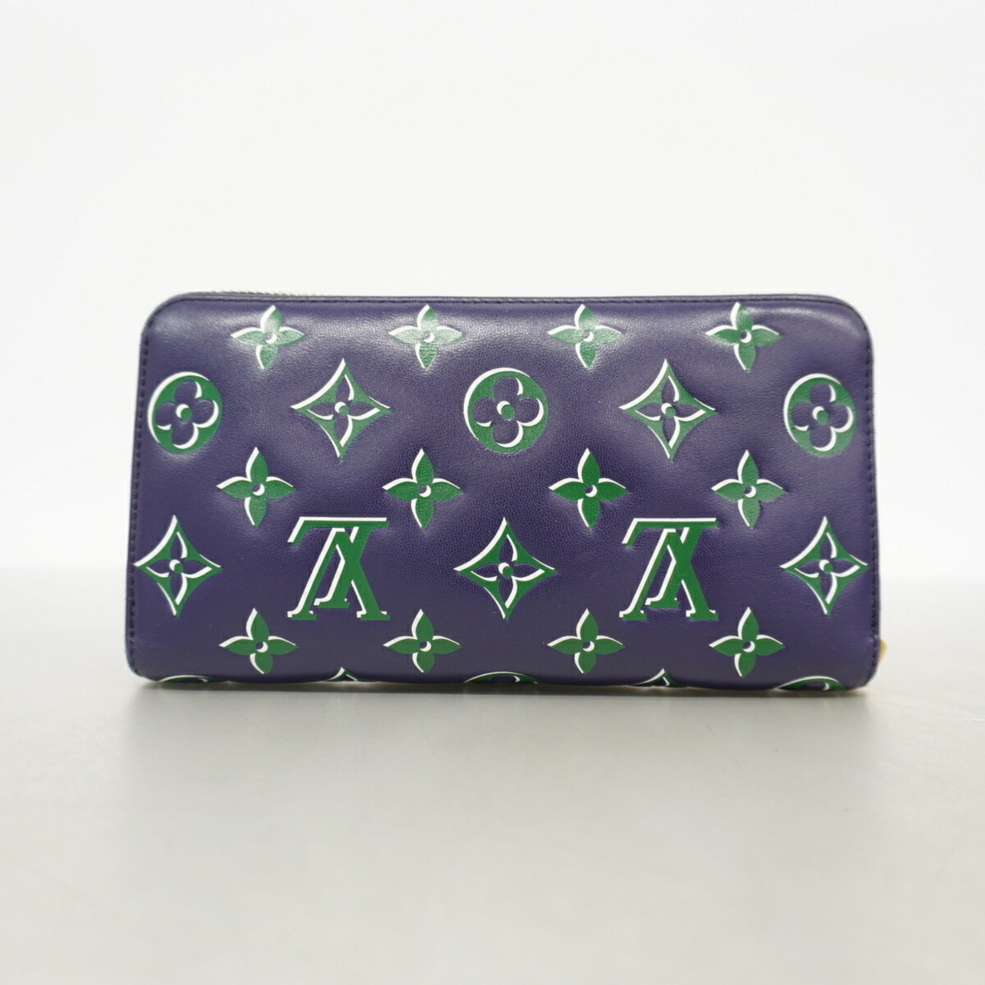 Louis Vuitton Green Navy Long Wallet (Bi-Fold) (Pre-Owned)