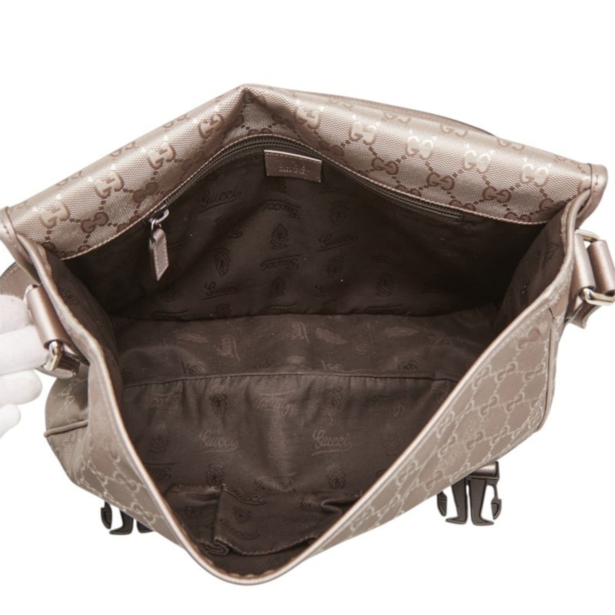 Gucci Brown Pvc Messenger Bag Shoulder Bag (Pre-Owned)