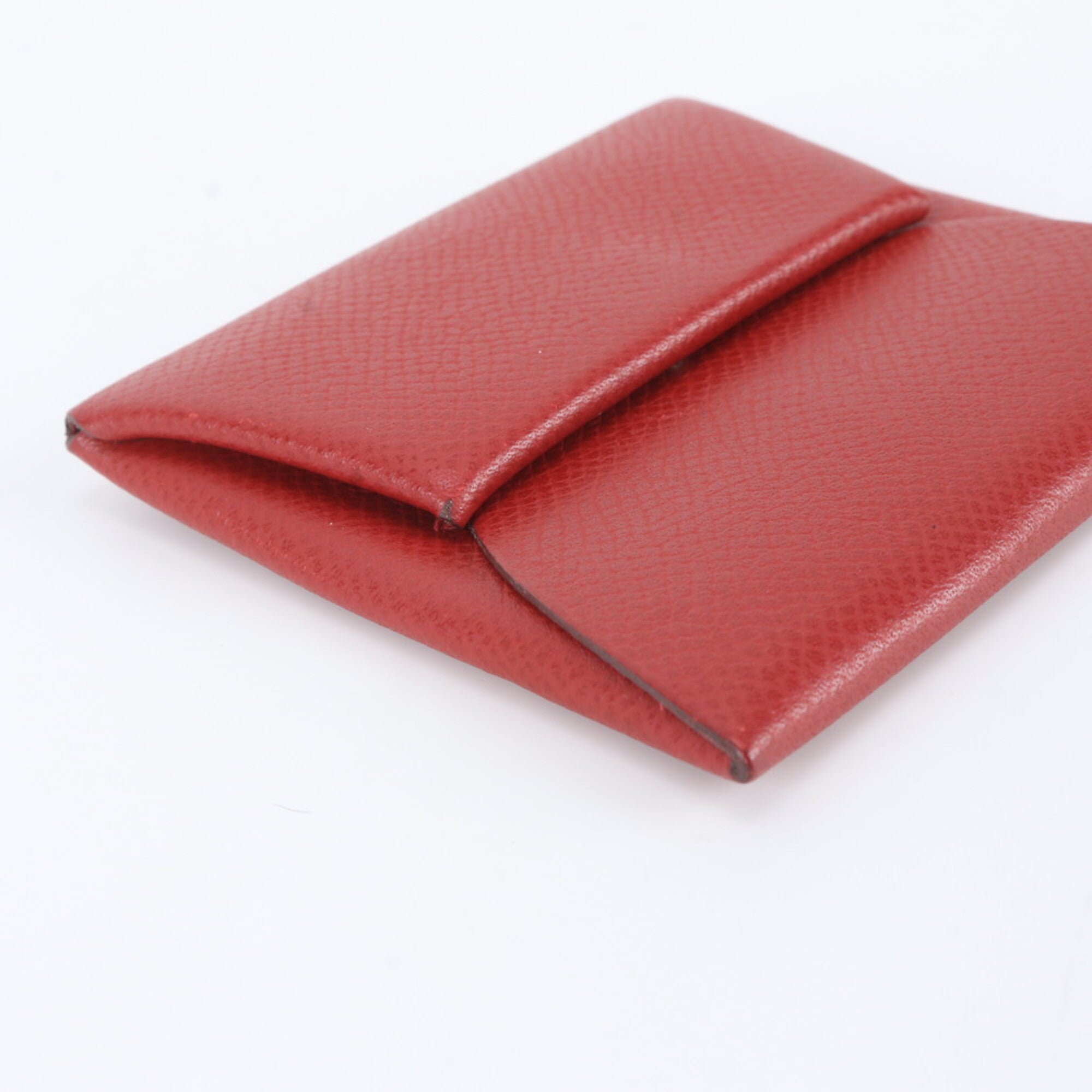 Hermes Red Color Leather Coin Purse/Coin Case (Pre-Owned)