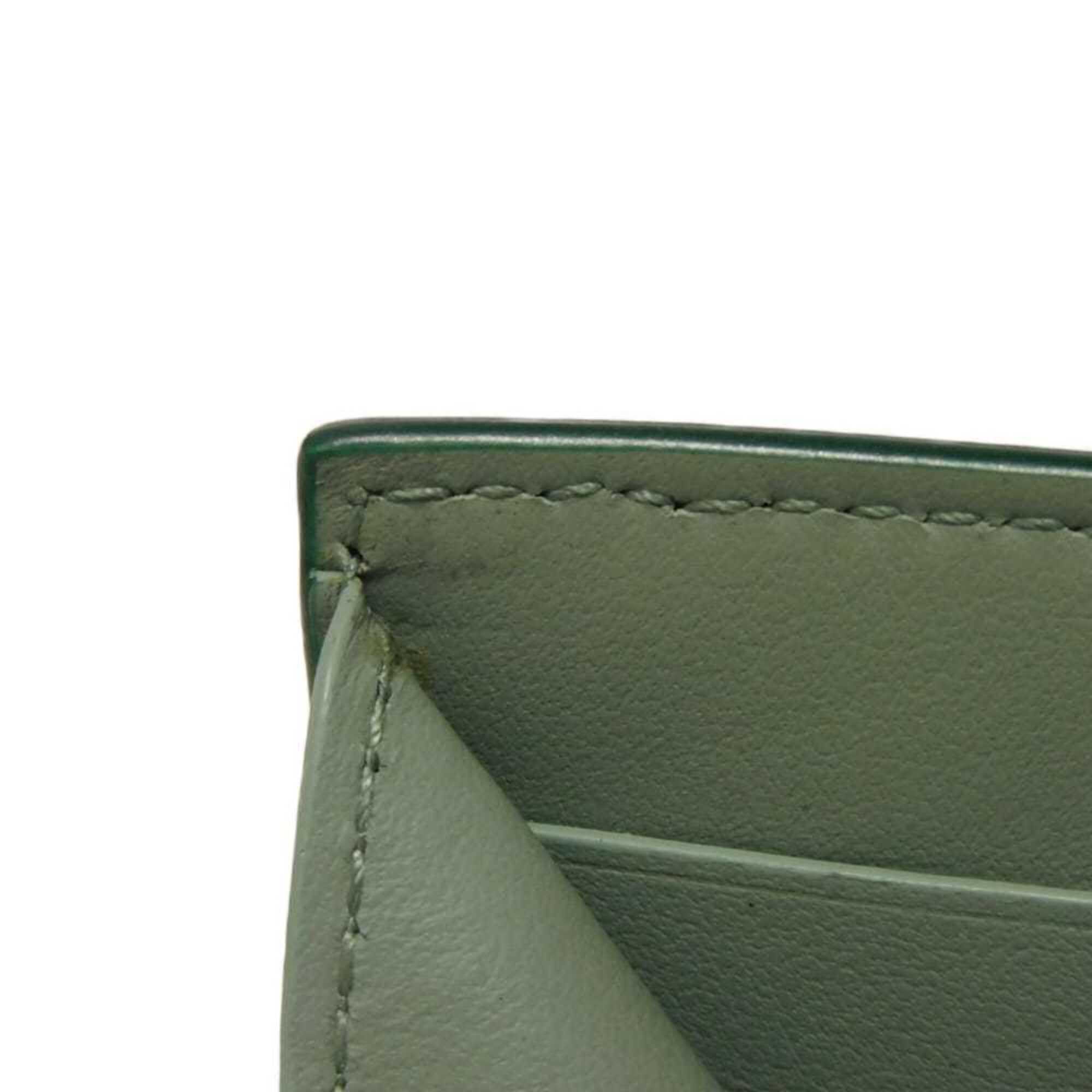 Bottega Veneta Green Intrecciato Wallet (Tri-Fold) (Pre-Owned)