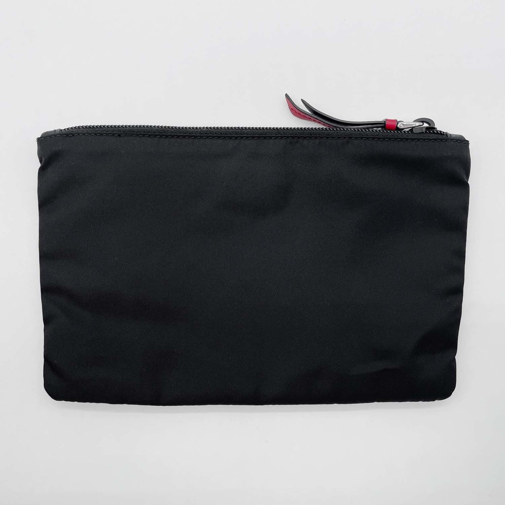 Prada Black Nylon Clutch Bag Pouch (Pre-Owned)