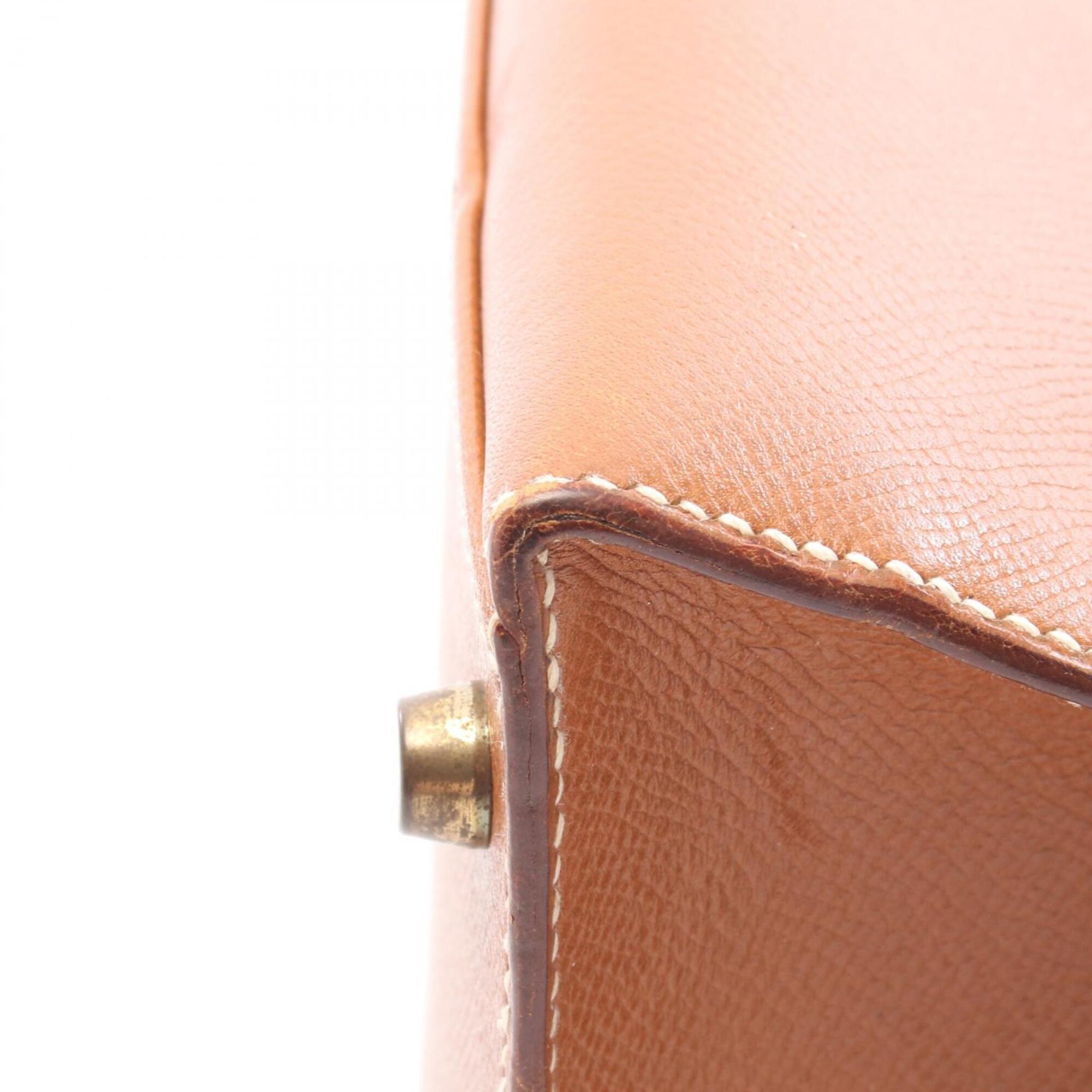 Hermes Brown Courchevel Leather Handbag (Pre-Owned)