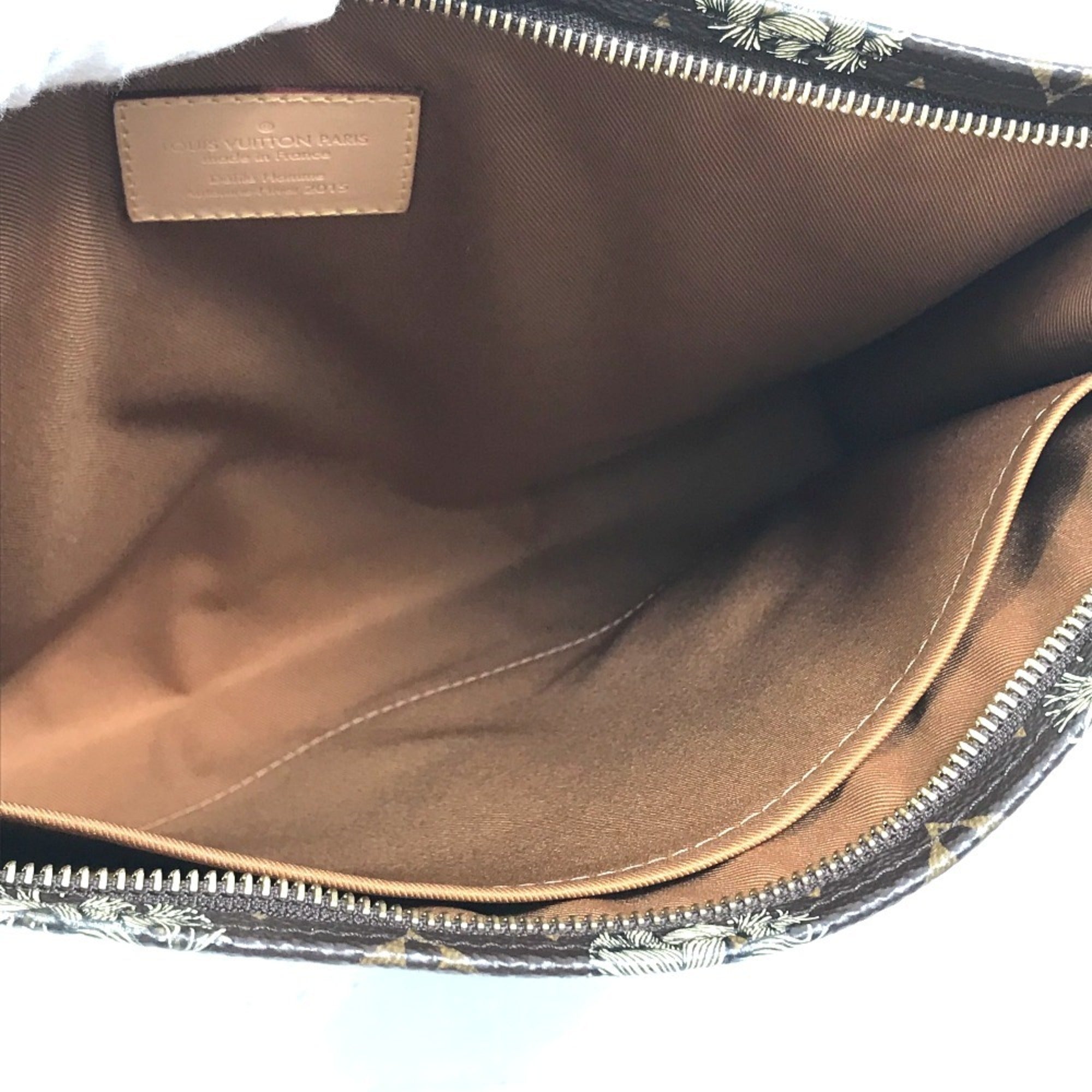 Louis Vuitton Brown Monogram Clutch Bag Pochette (Pre-Owned)